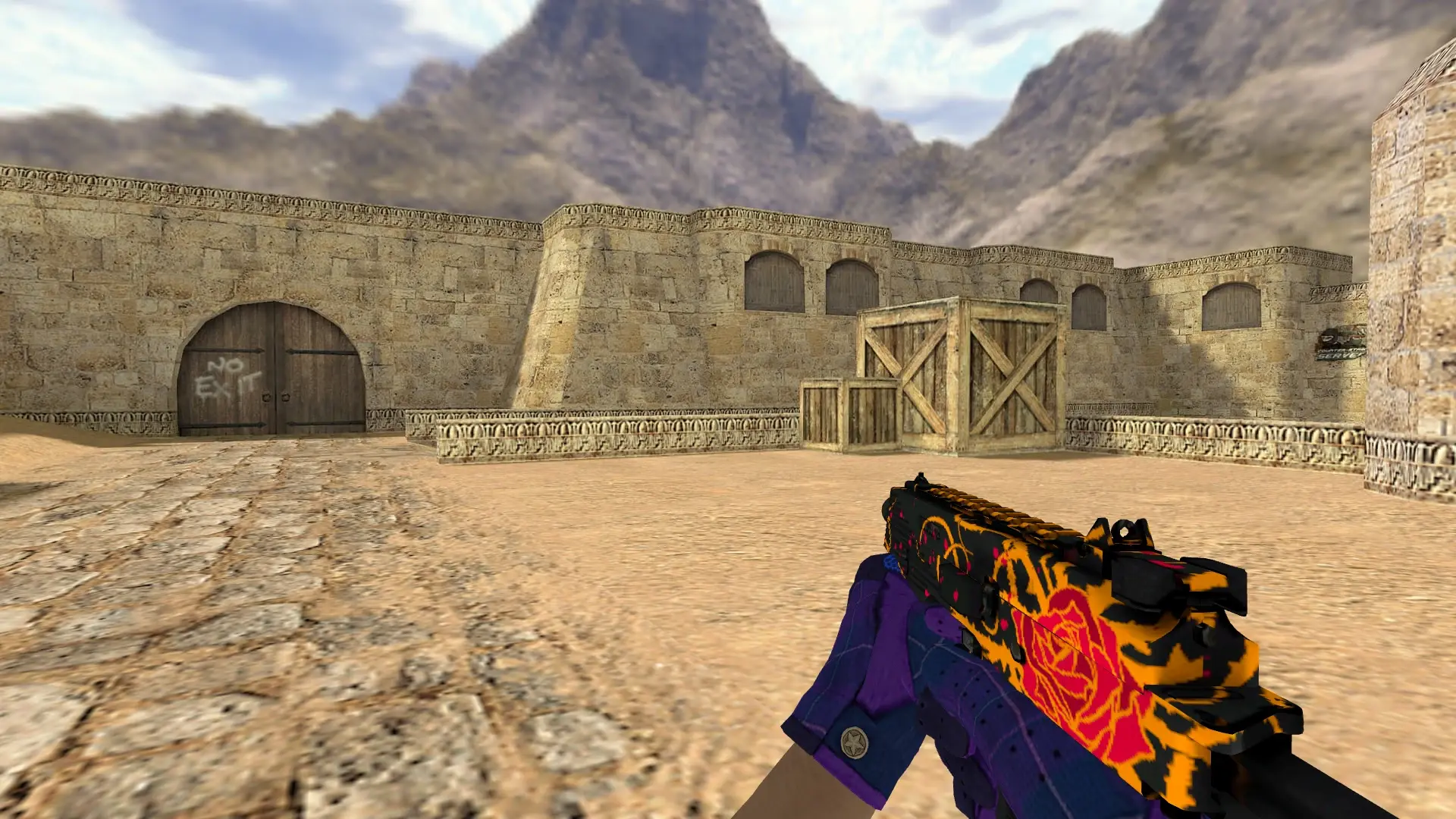 TMP: Imperial Plaid Driver Gloves — de_dust2 (first person)