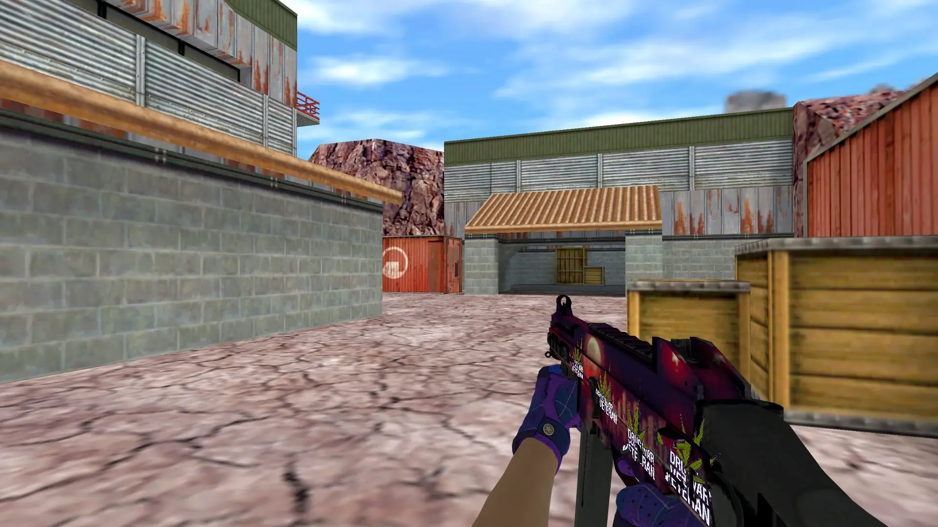 UMP-45: Imperial Plaid Driver Gloves — de_nuke (first person)