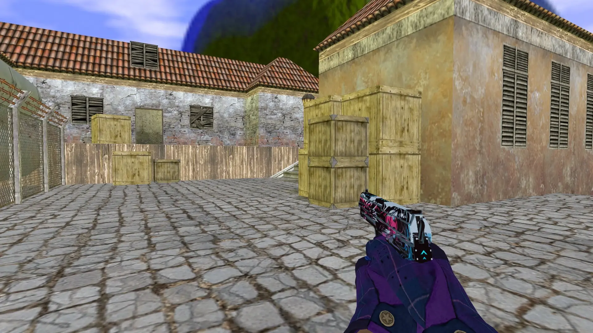 USP: Imperial Plaid Driver Gloves — de_inferno (first person)