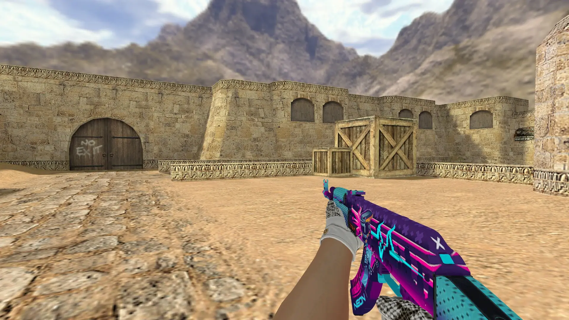 AK-47: King Snake Driver Gloves — de_dust2 (first person)
