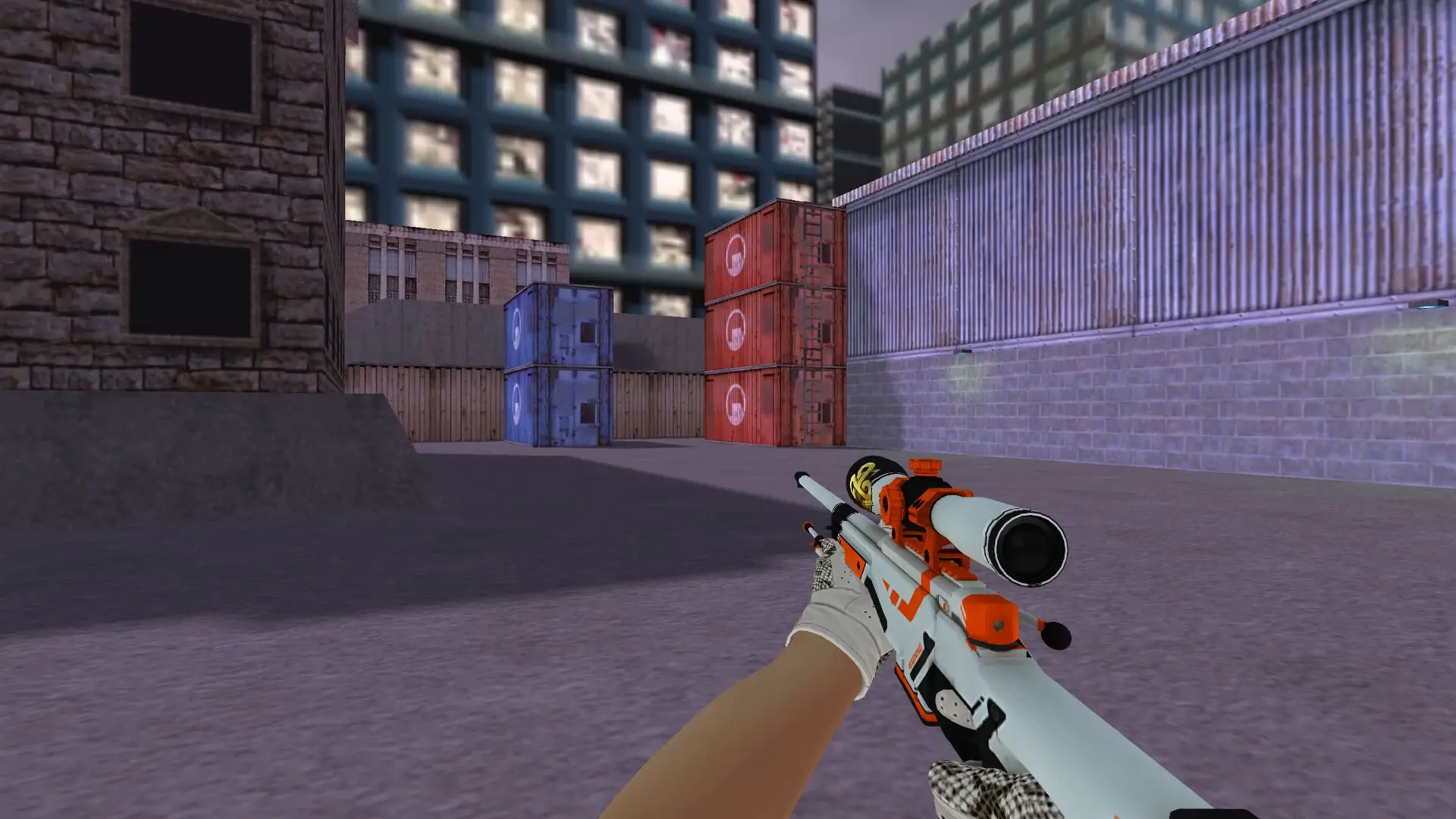 AWP: King Snake Driver Gloves — cs_assault (first person)