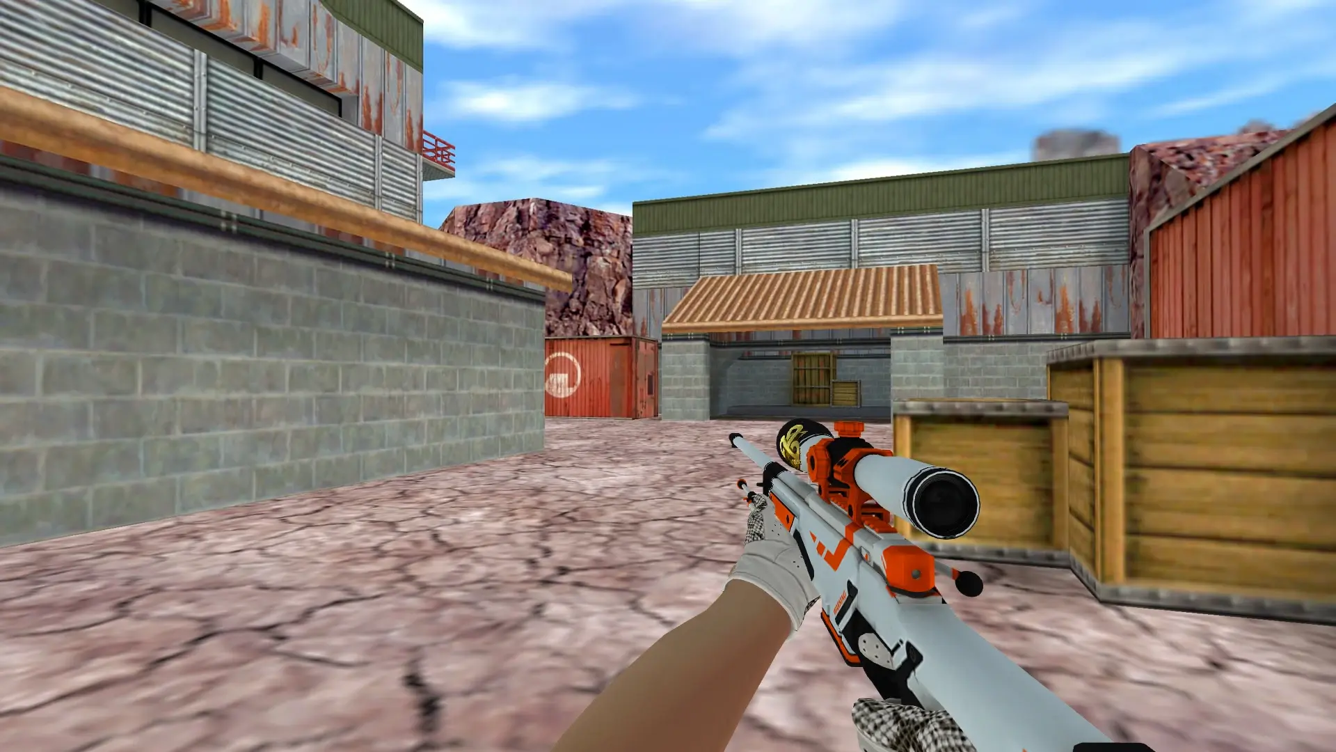 AWP: King Snake Driver Gloves — de_nuke (first person)