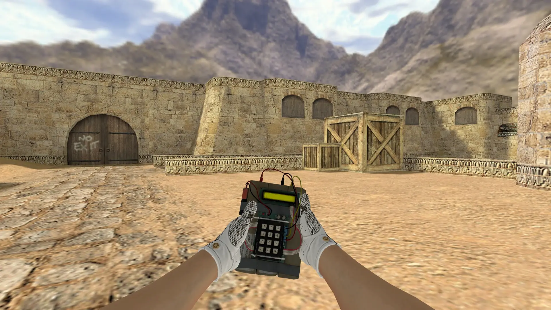 C4: King Snake Driver Gloves — de_dust2 (first person)