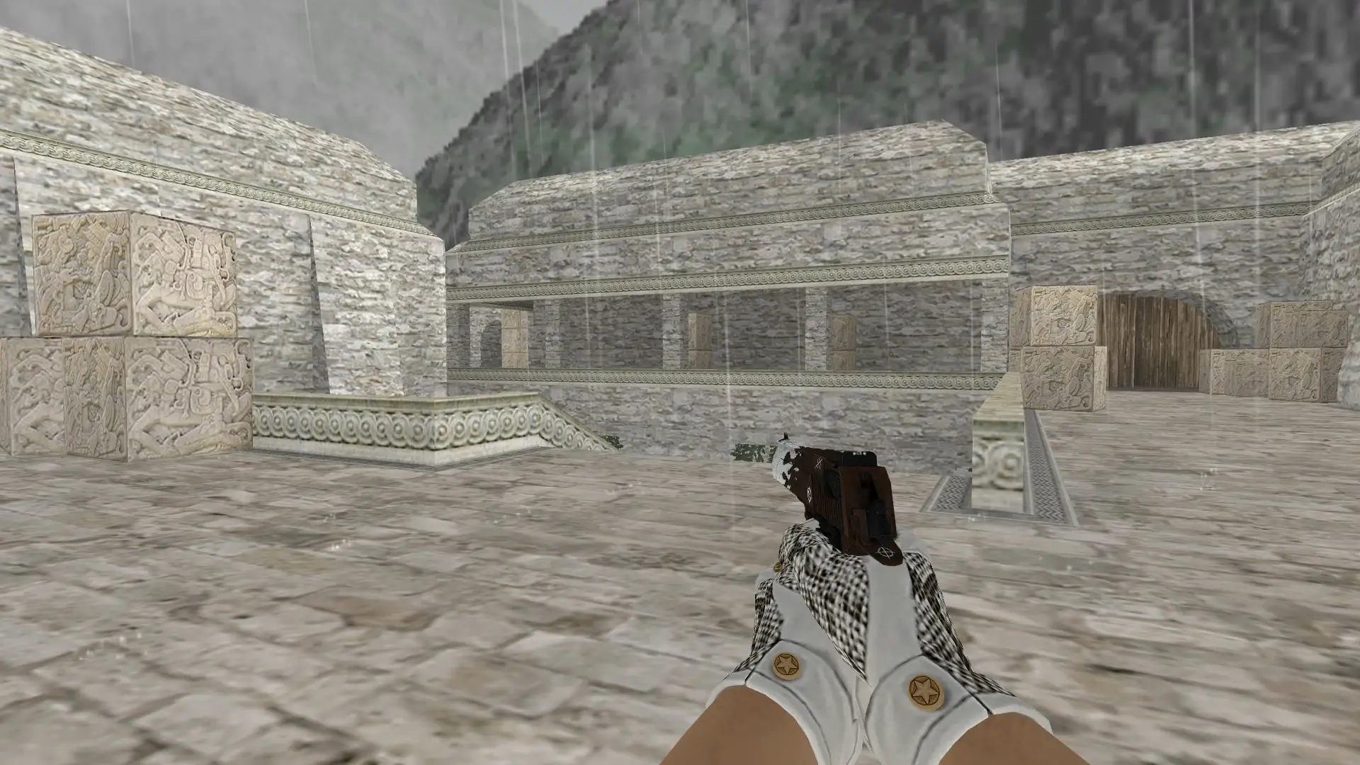 Desert Eagle: King Snake Driver Gloves — de_aztec (first person)