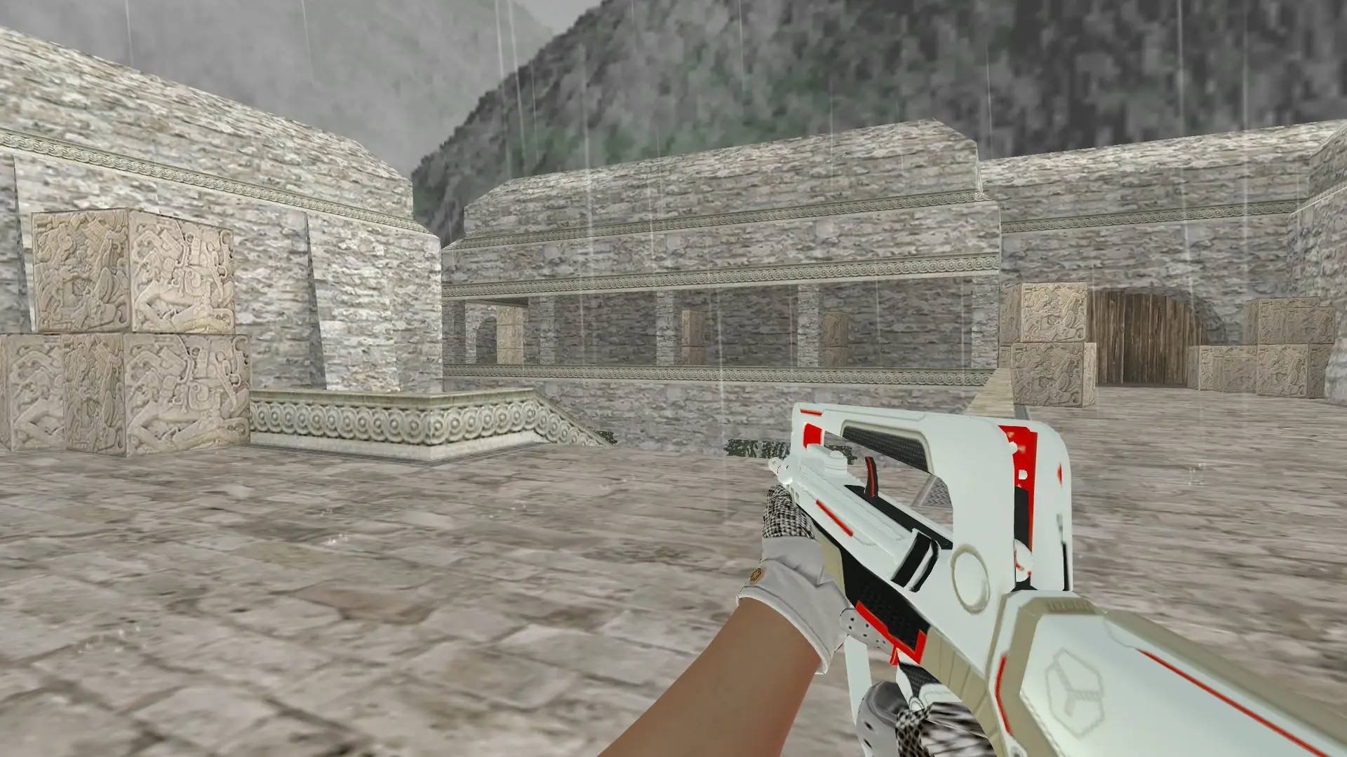 FAMAS: King Snake Driver Gloves — de_aztec (first person)
