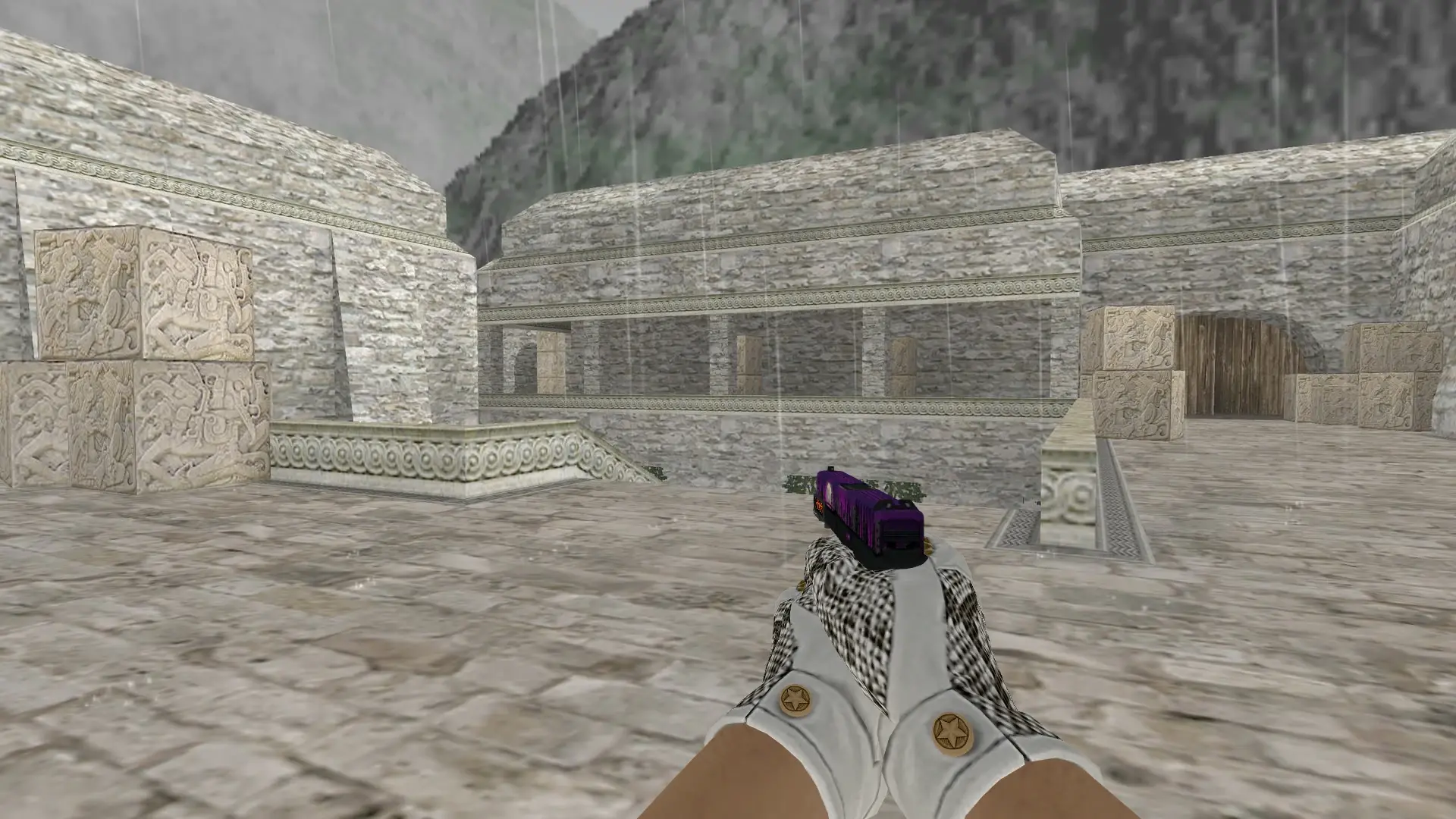 Glock-18: King Snake Driver Gloves — de_aztec (first person)