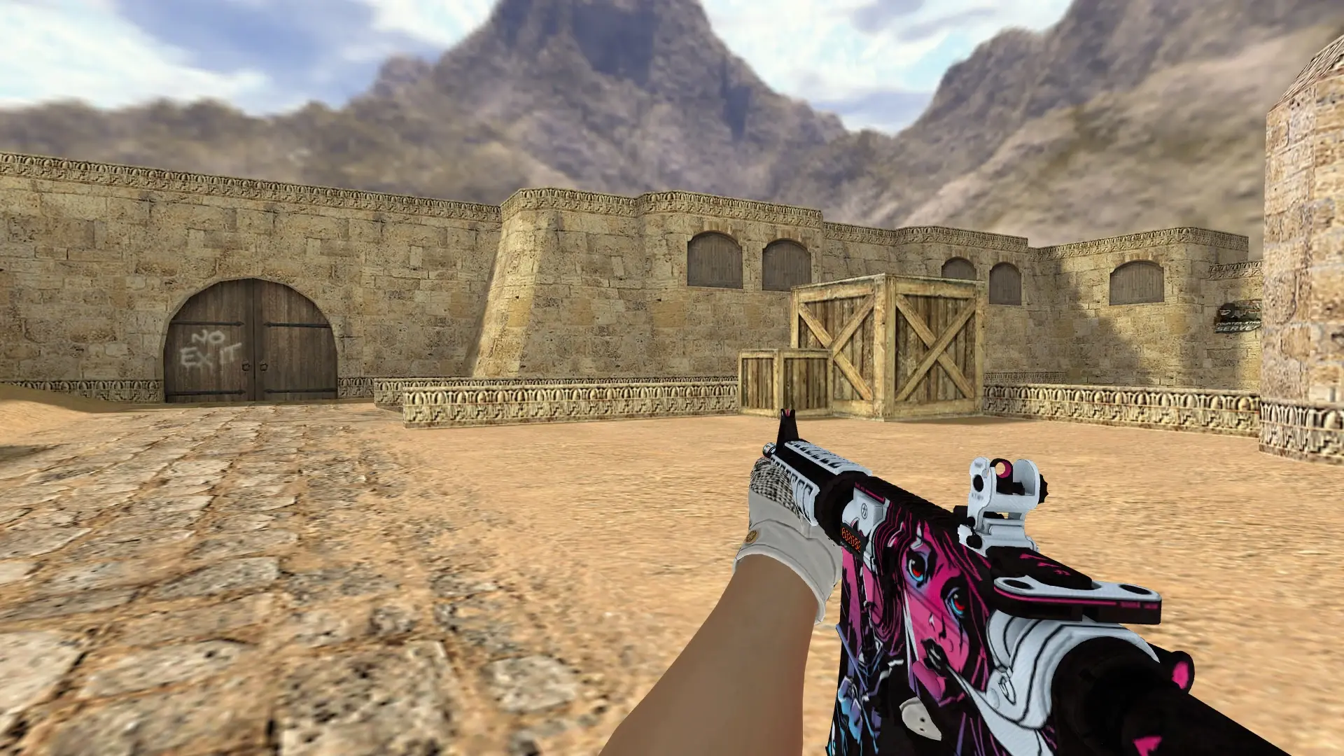 M4A1: King Snake Driver Gloves — de_dust2 (first person)