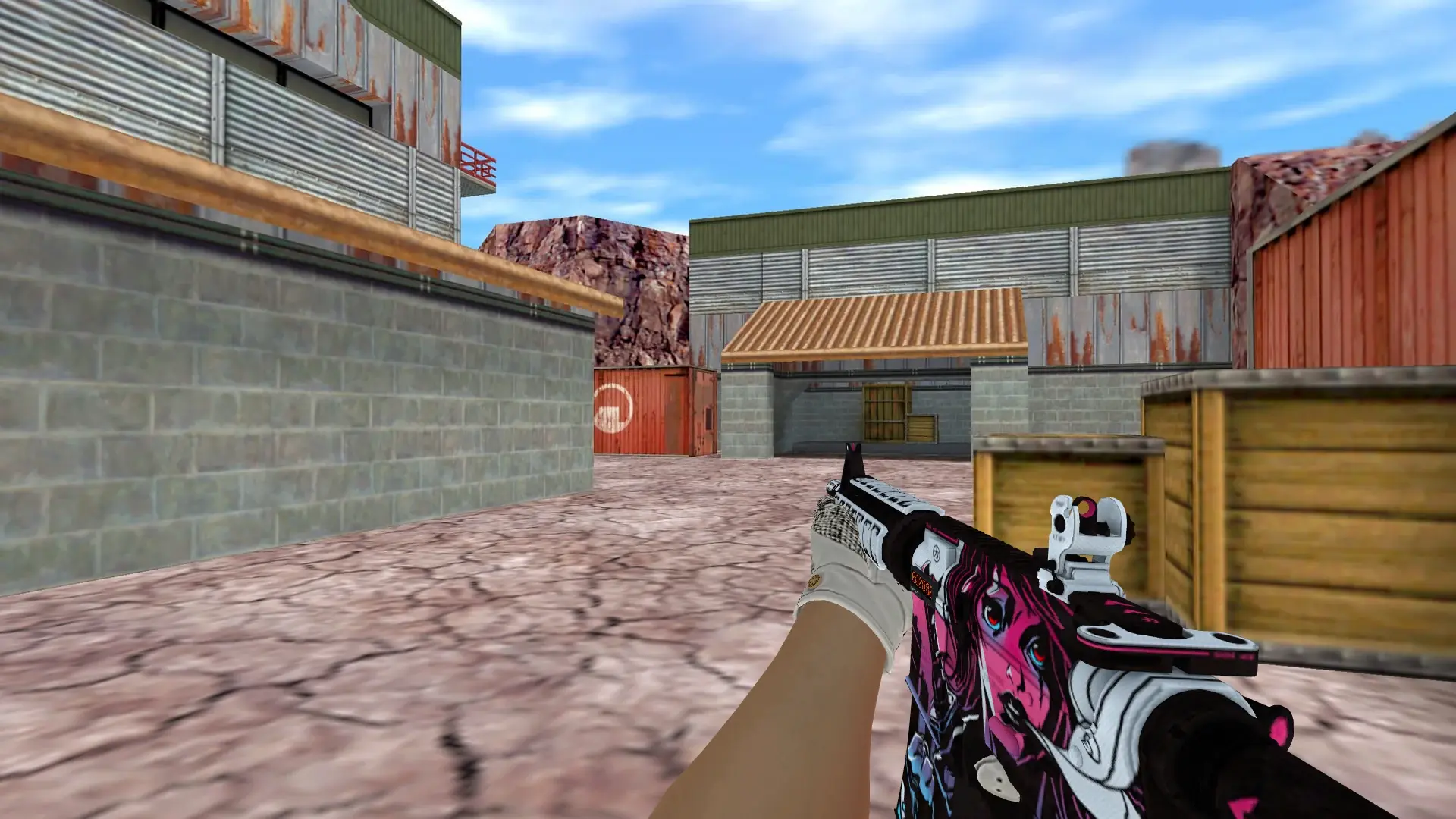M4A1: King Snake Driver Gloves — de_nuke (first person)