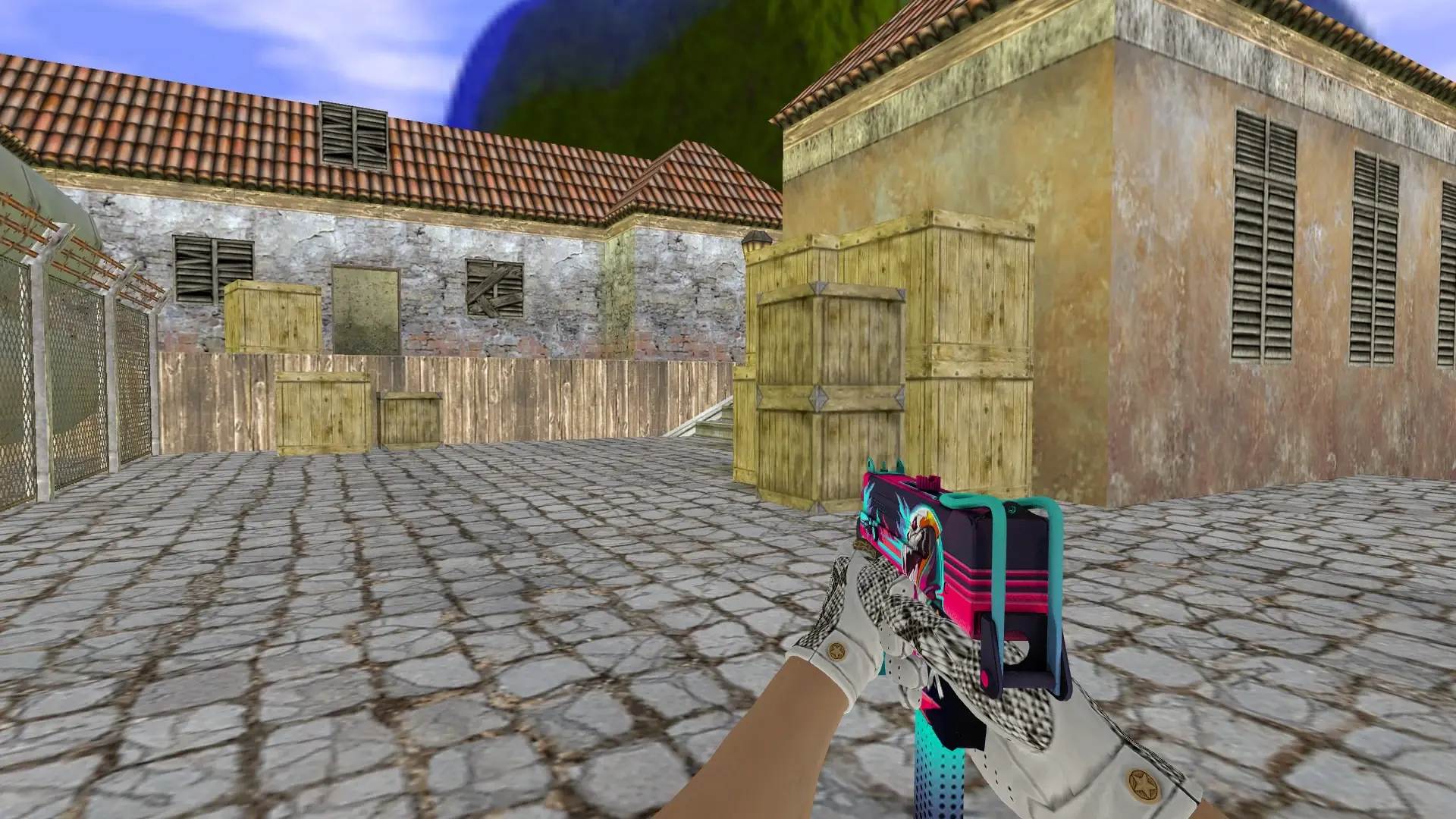 MAC-10: King Snake Driver Gloves — de_inferno (first person)