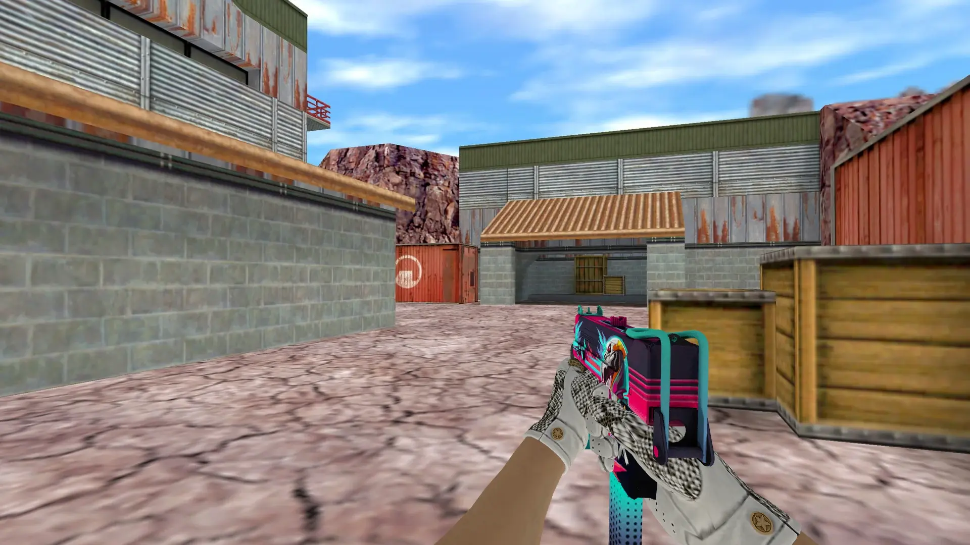 MAC-10: King Snake Driver Gloves — de_nuke (first person)