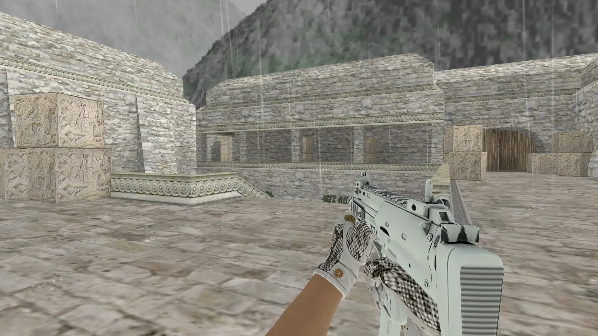 MP5: King Snake Driver Gloves — de_aztec (first person)