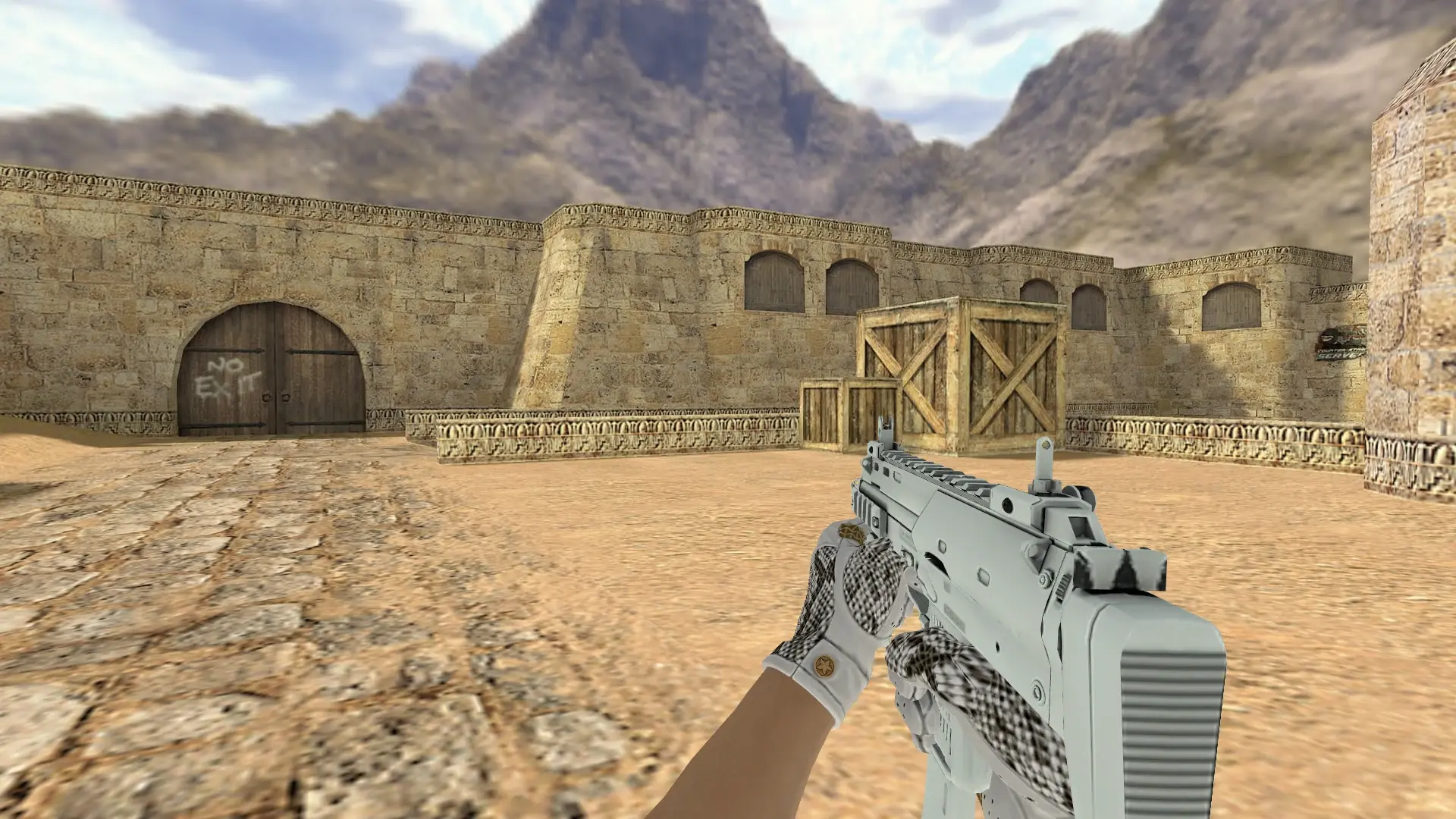 MP5: King Snake Driver Gloves — de_dust2 (first person)