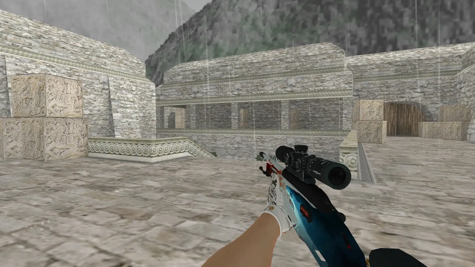 Scout: King Snake Driver Gloves — de_aztec (first person)