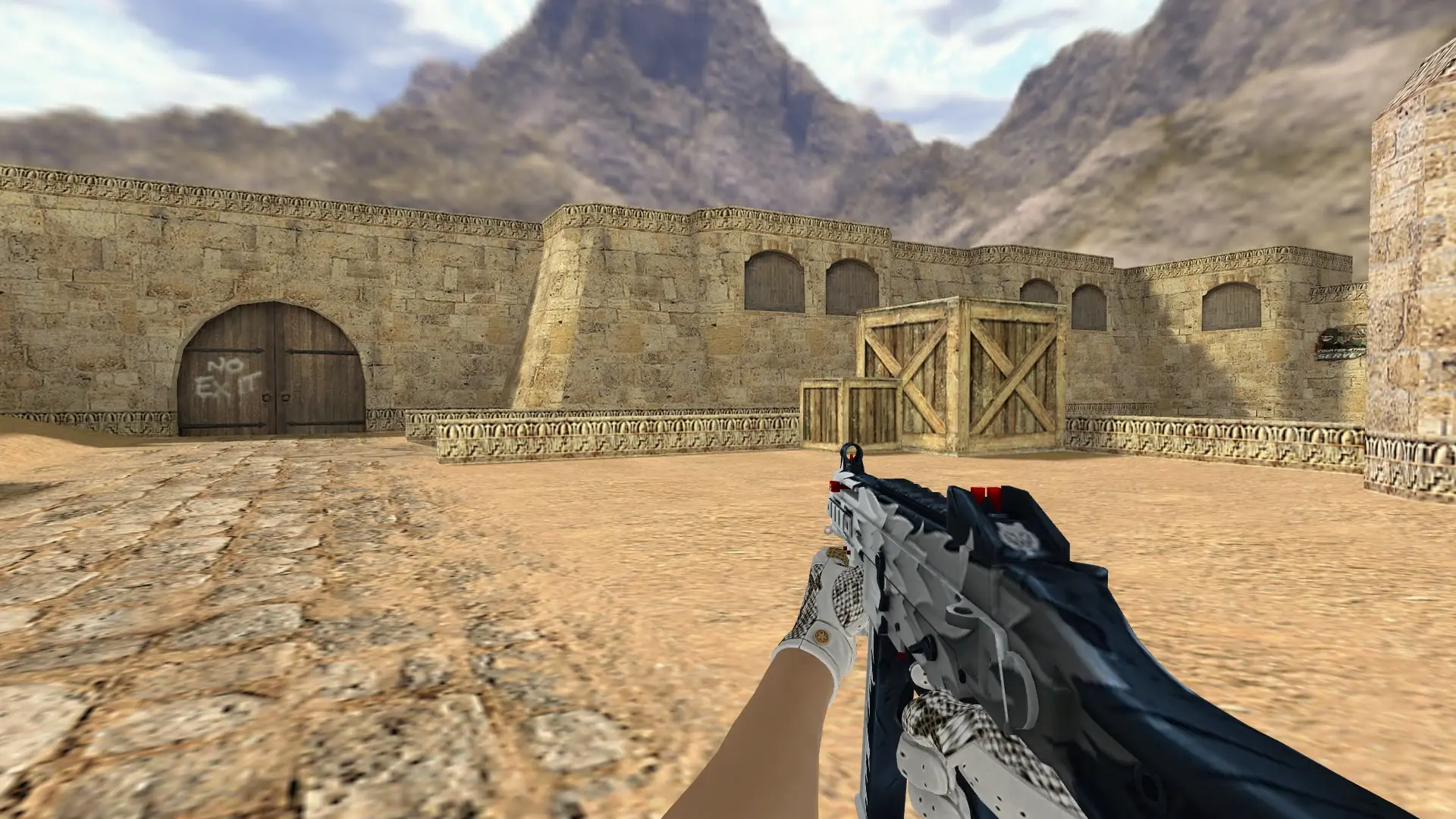 UMP-45: King Snake Driver Gloves — de_dust2 (first person)