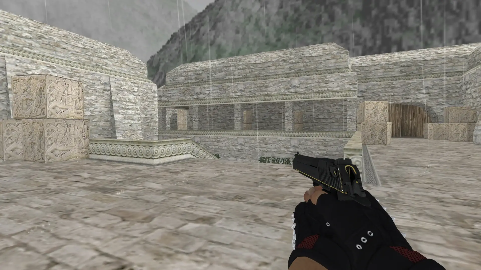 Desert Eagle: B&W Inventory — de_aztec (first person)