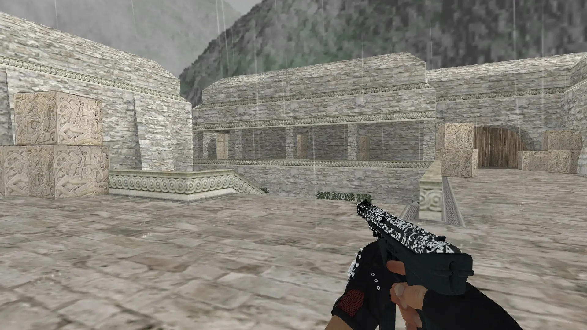 Dual Berettas: B&W Inventory — de_aztec (first person)