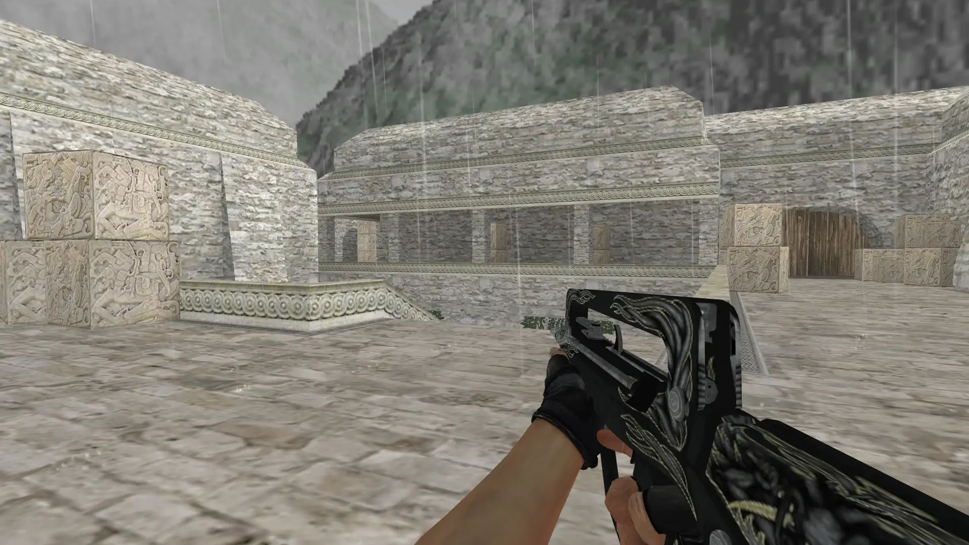 FAMAS: B&W Inventory — de_aztec (first person)