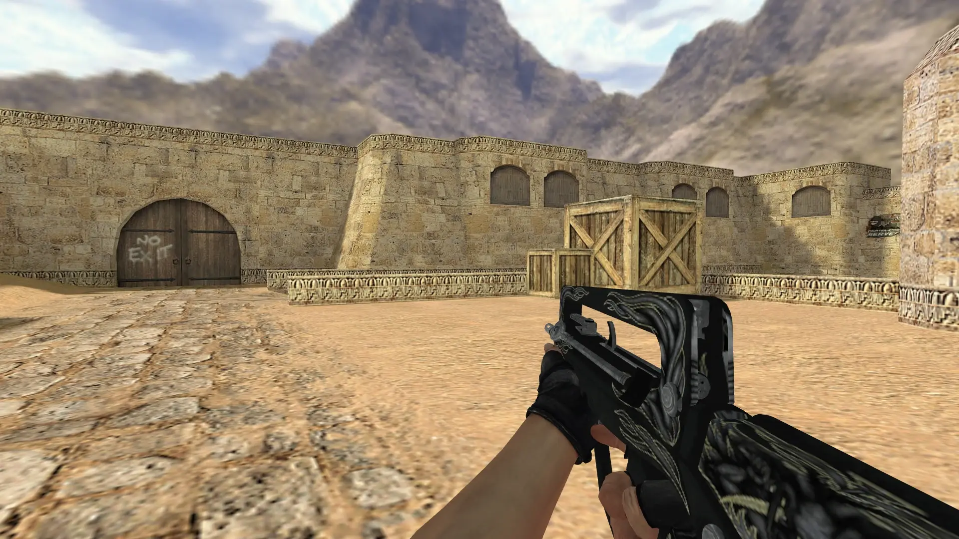 FAMAS: B&W Inventory — de_dust2 (first person)