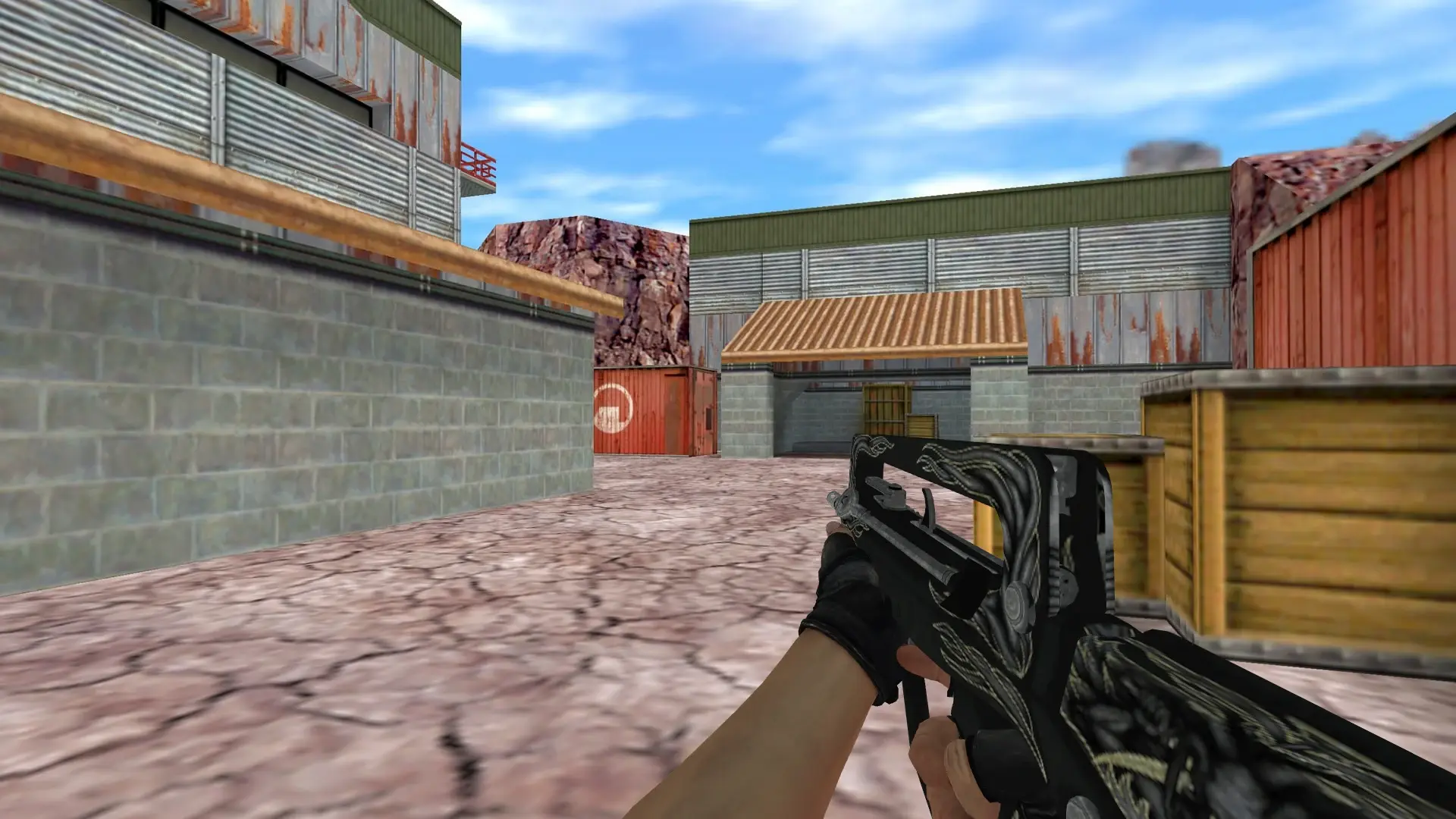FAMAS: B&W Inventory — de_nuke (first person)