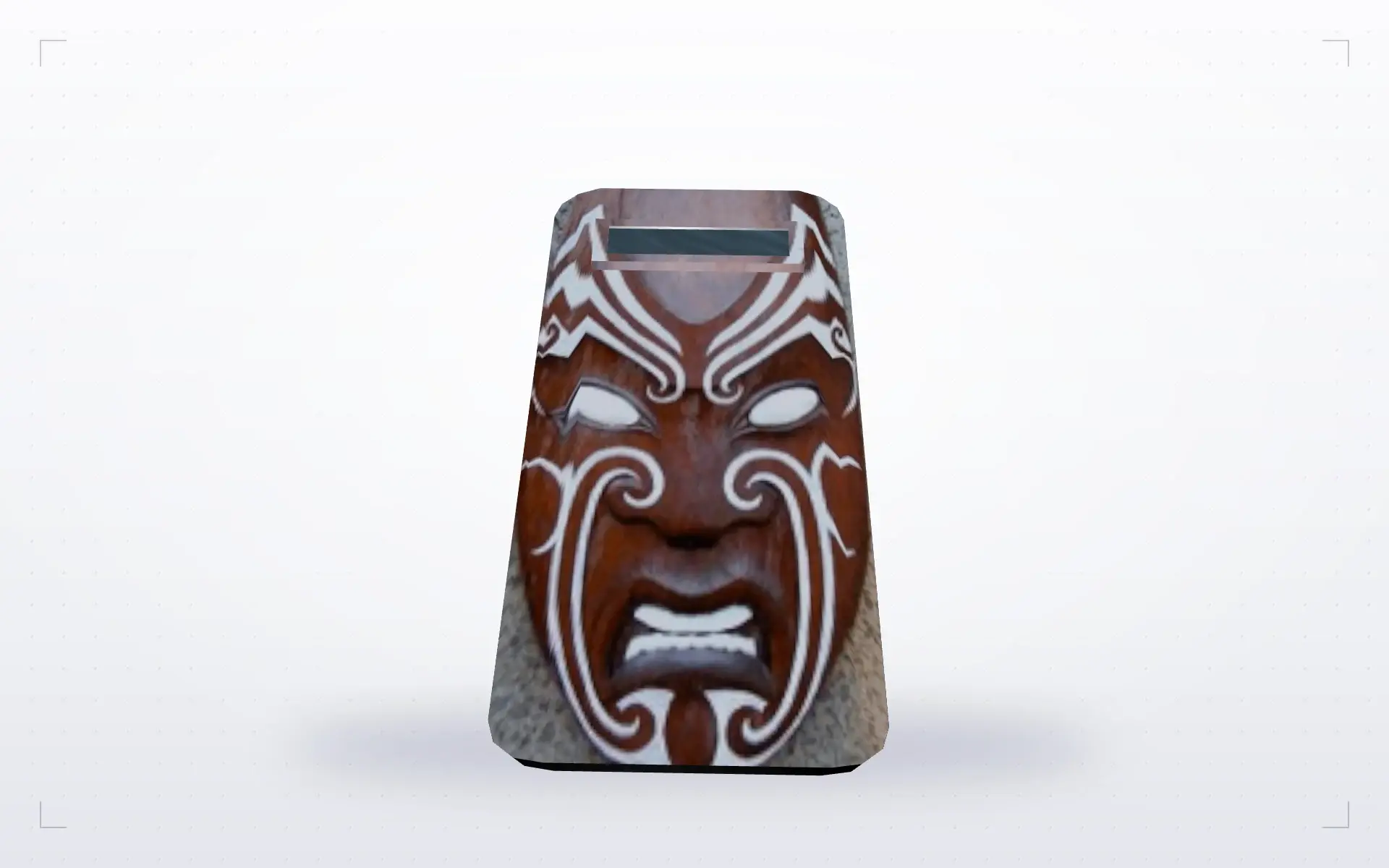 Maori Mask Shield — top view