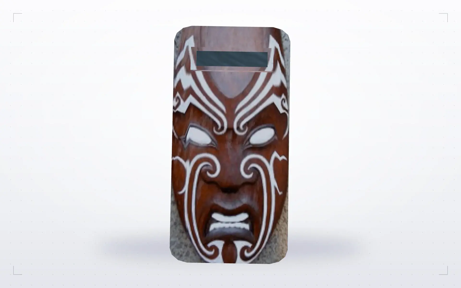 Maori Mask Shield — top view