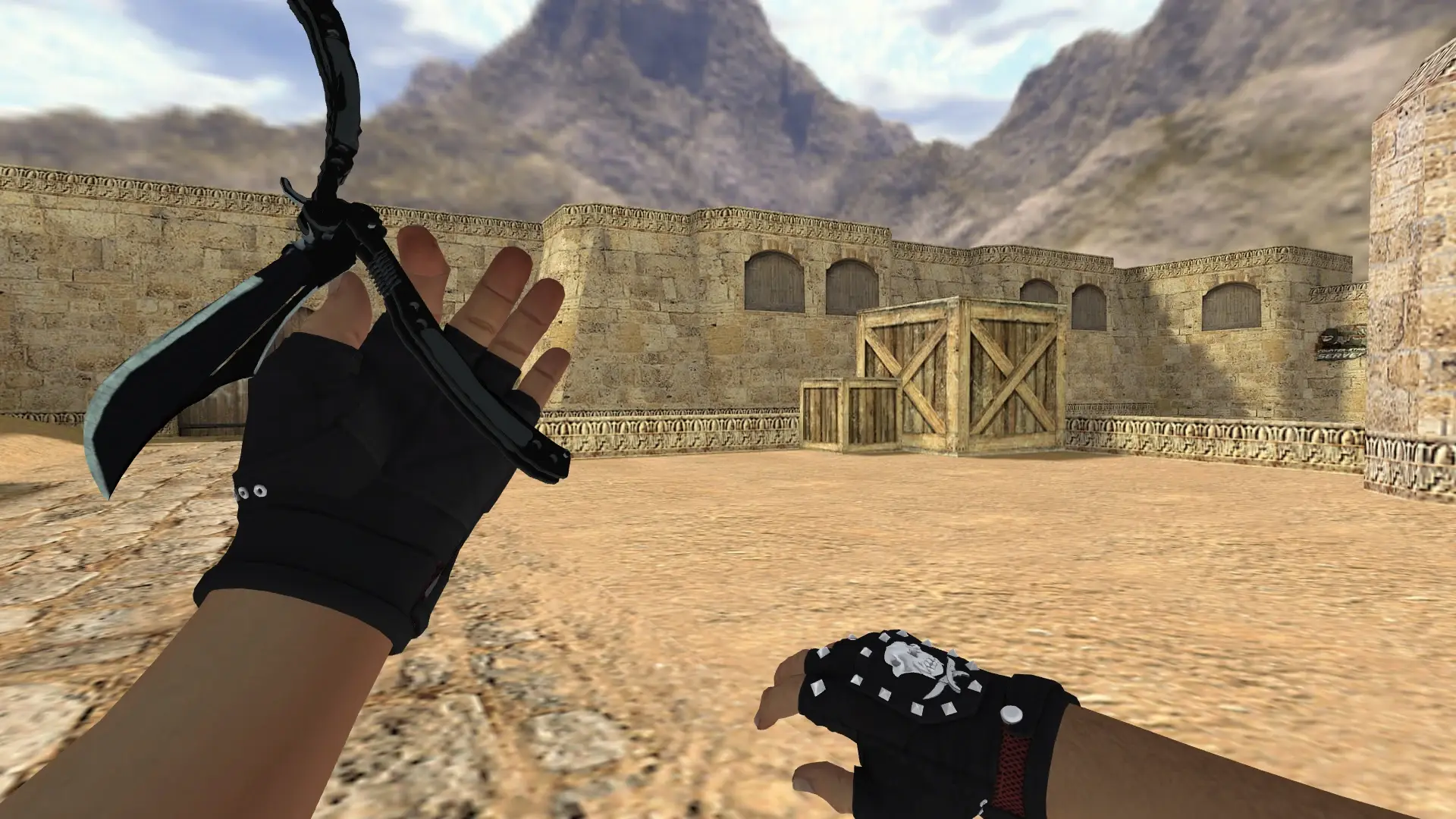 Knife: B&W Inventory — de_dust2 (first person)
