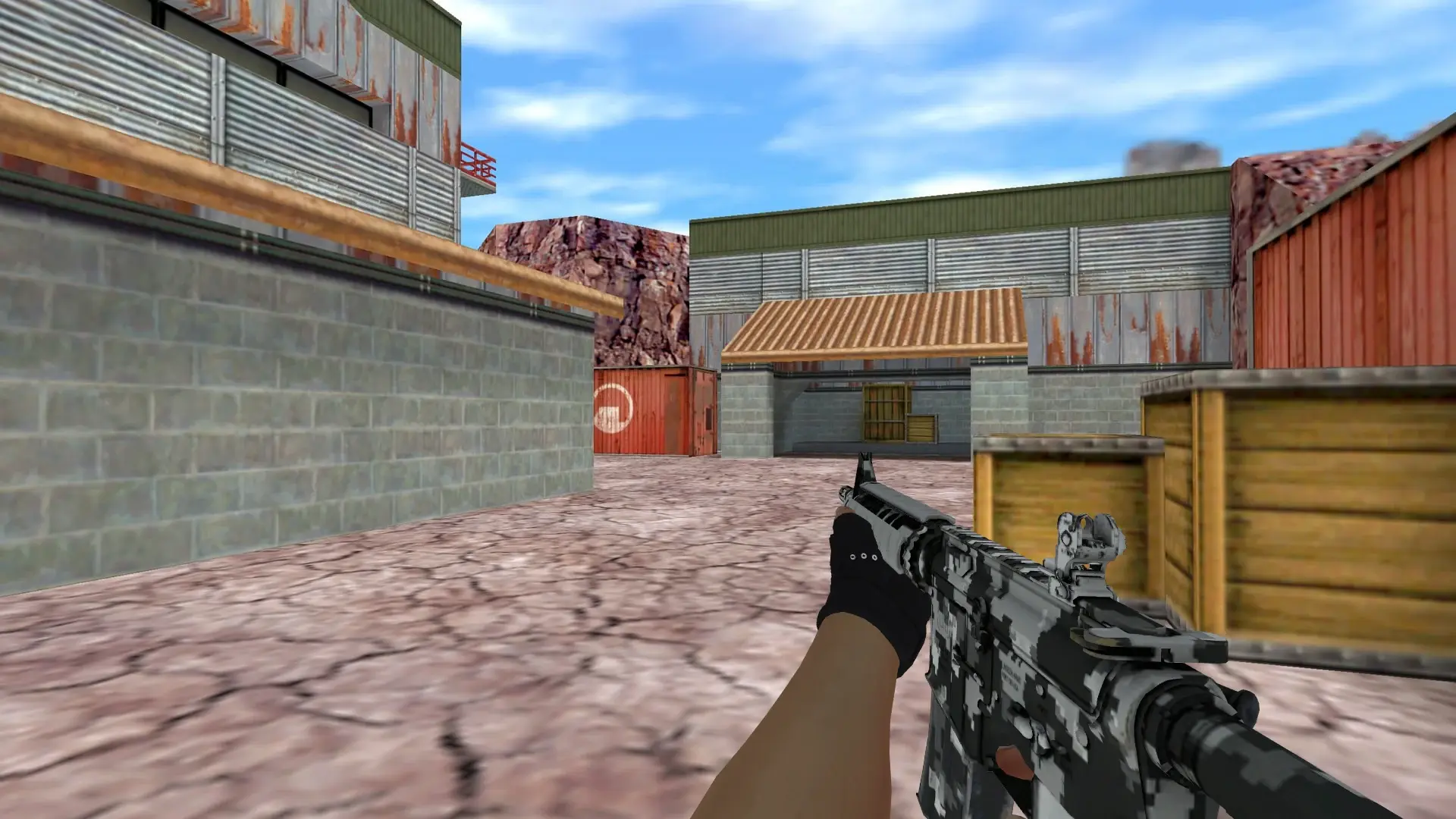 M4A1: B&W Inventory — de_nuke (first person)
