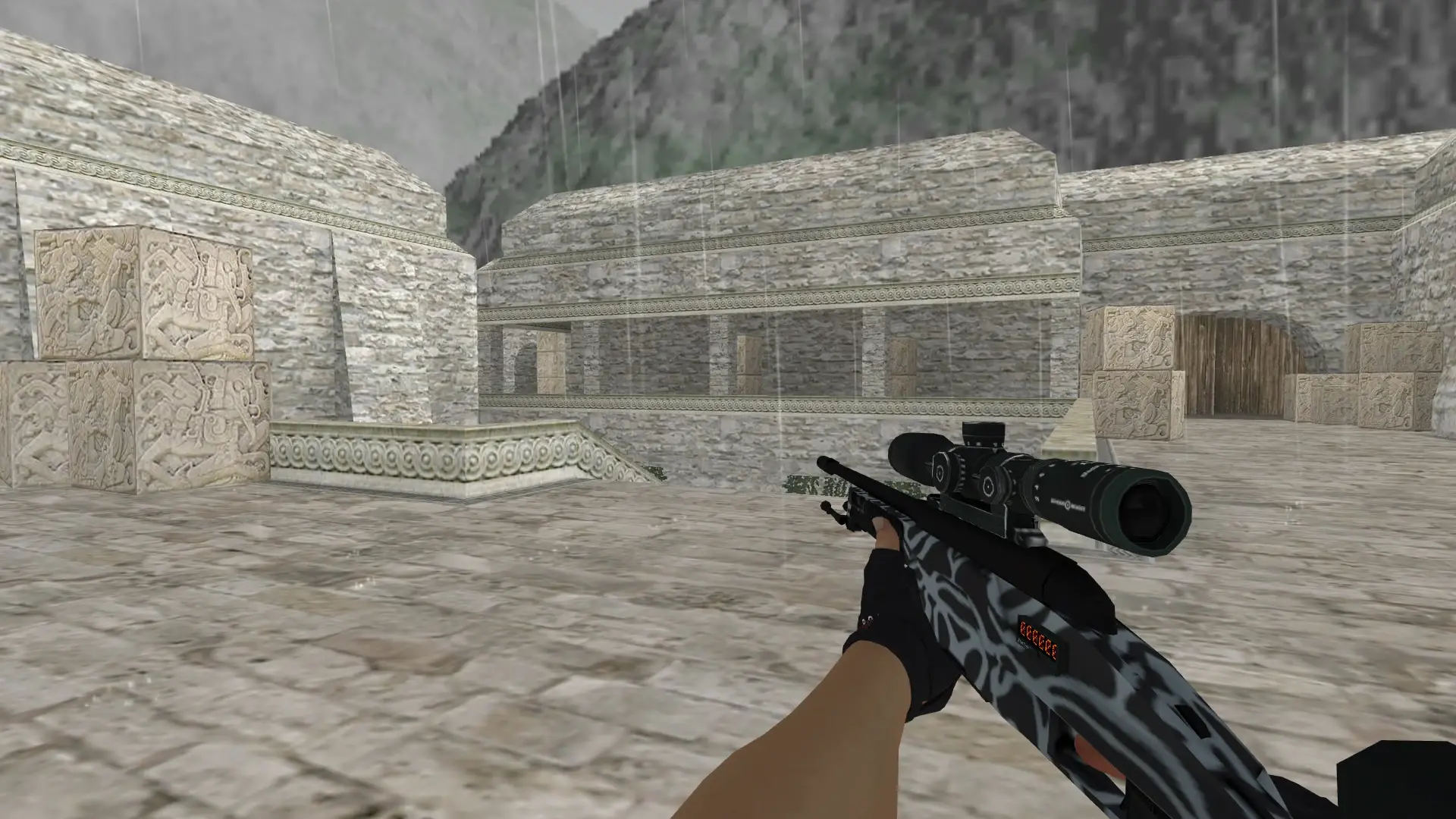 Scout: B&W Inventory — de_aztec (first person)