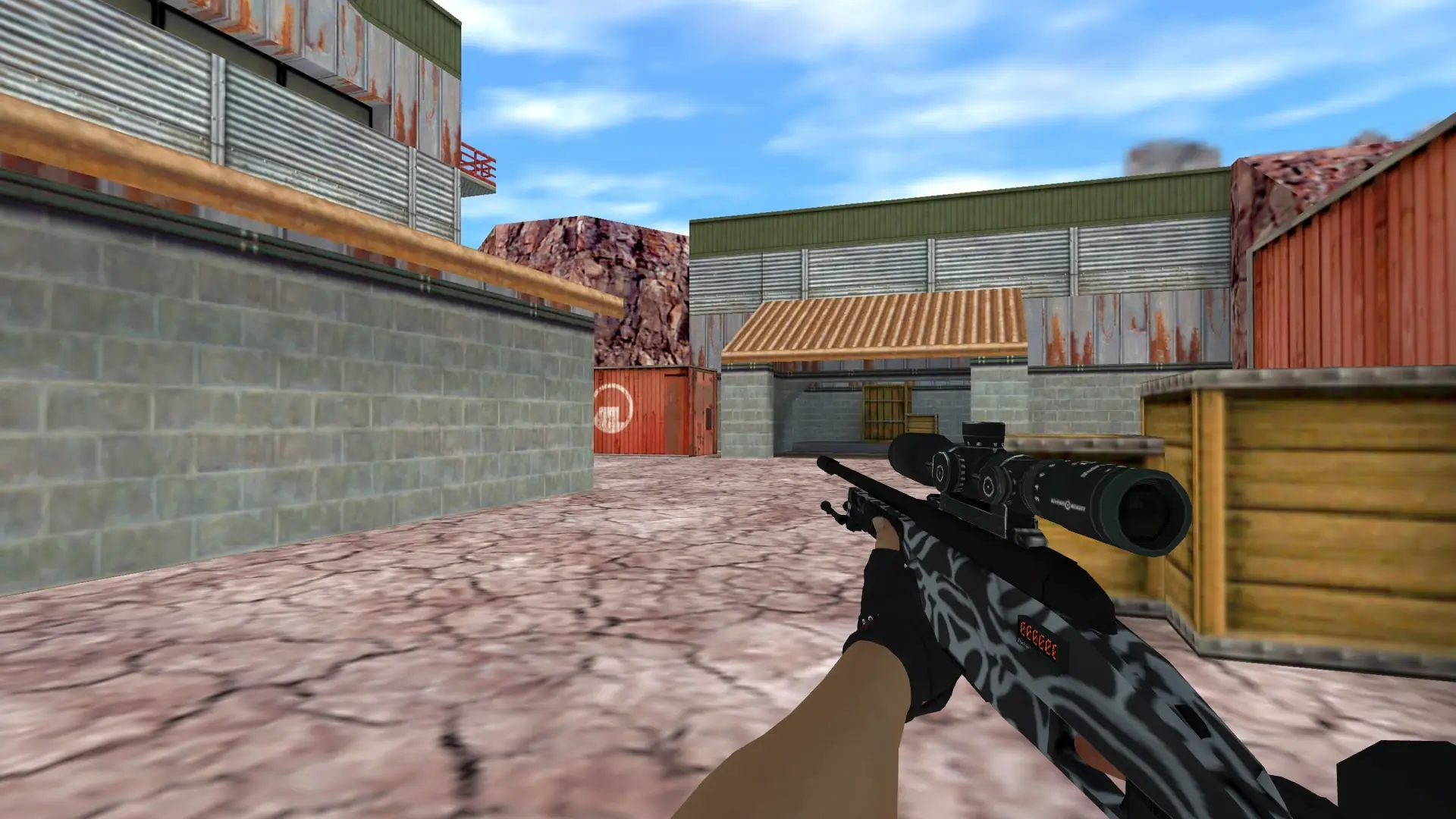 Scout: B&W Inventory — de_nuke (first person)