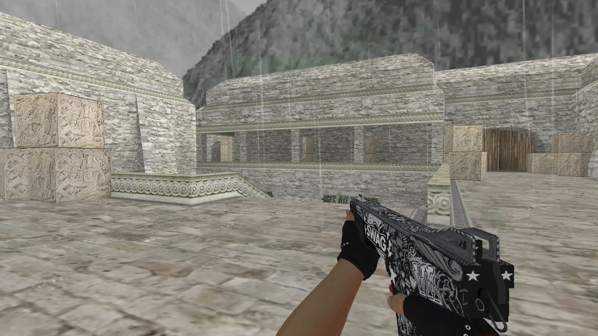 XM1014: B&W Inventory — de_aztec (first person)