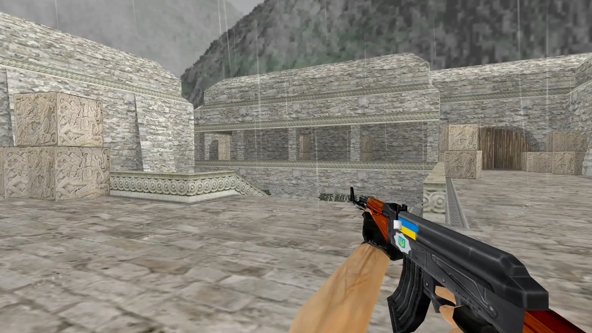 AK-47: Ukrainian Patriot — de_aztec (first person)
