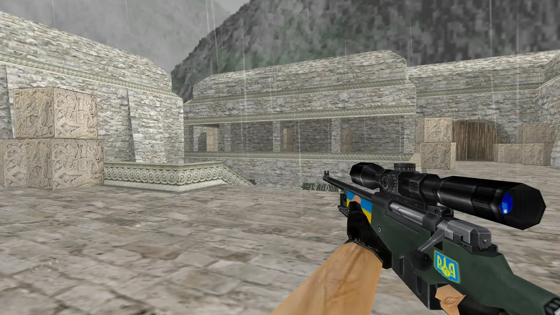 AWP: Ukrainian Patriot — de_aztec (first person)