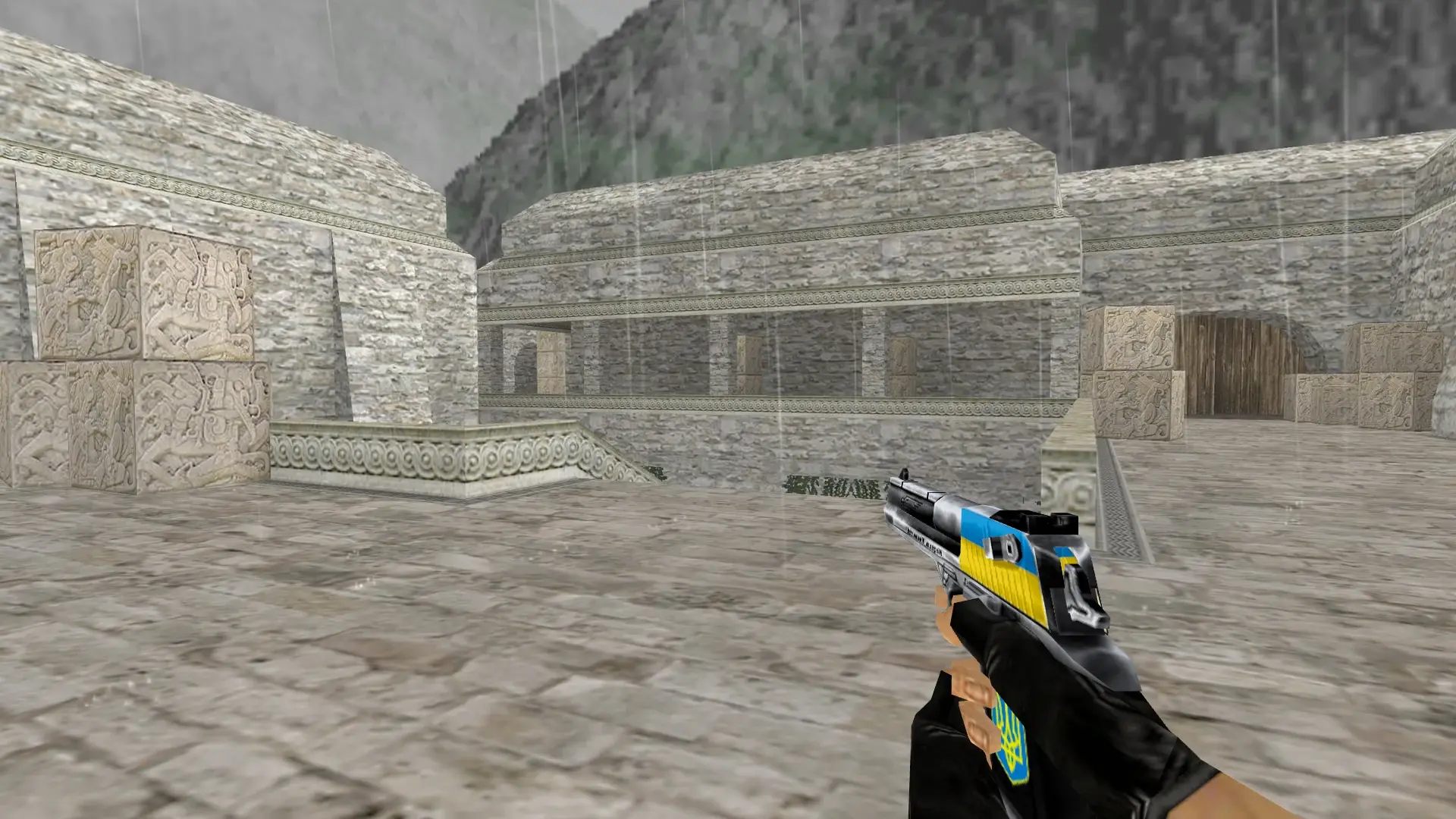 Desert Eagle: Ukrainian Patriot — de_aztec (first person)