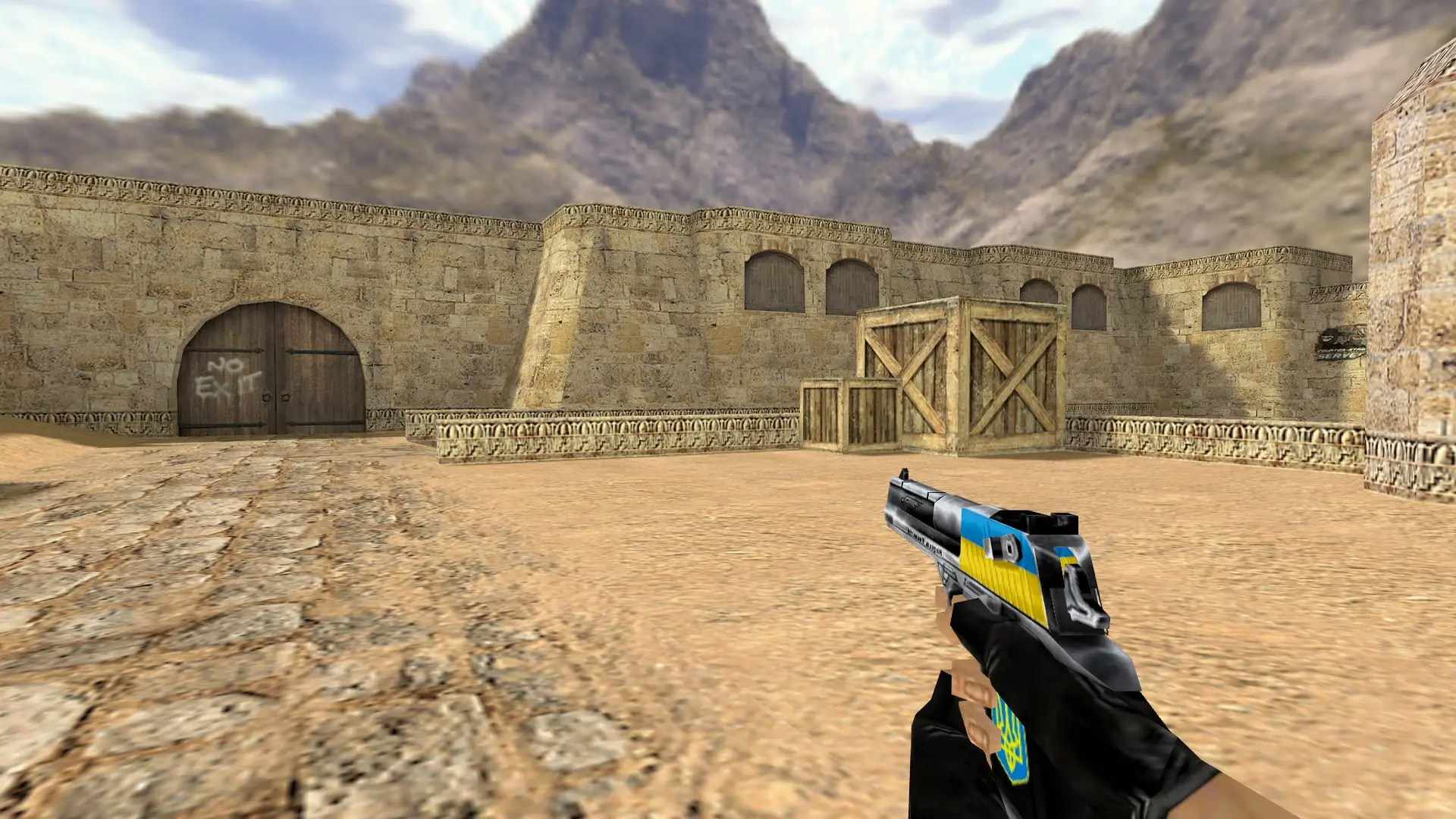 Desert Eagle: Ukrainian Patriot — de_dust2 (first person)