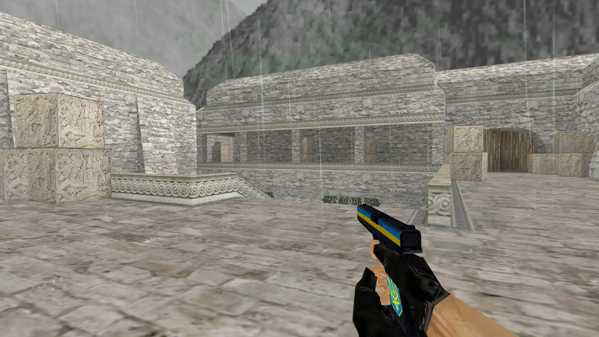 Glock-18: Ukrainian Patriot — de_aztec (first person)