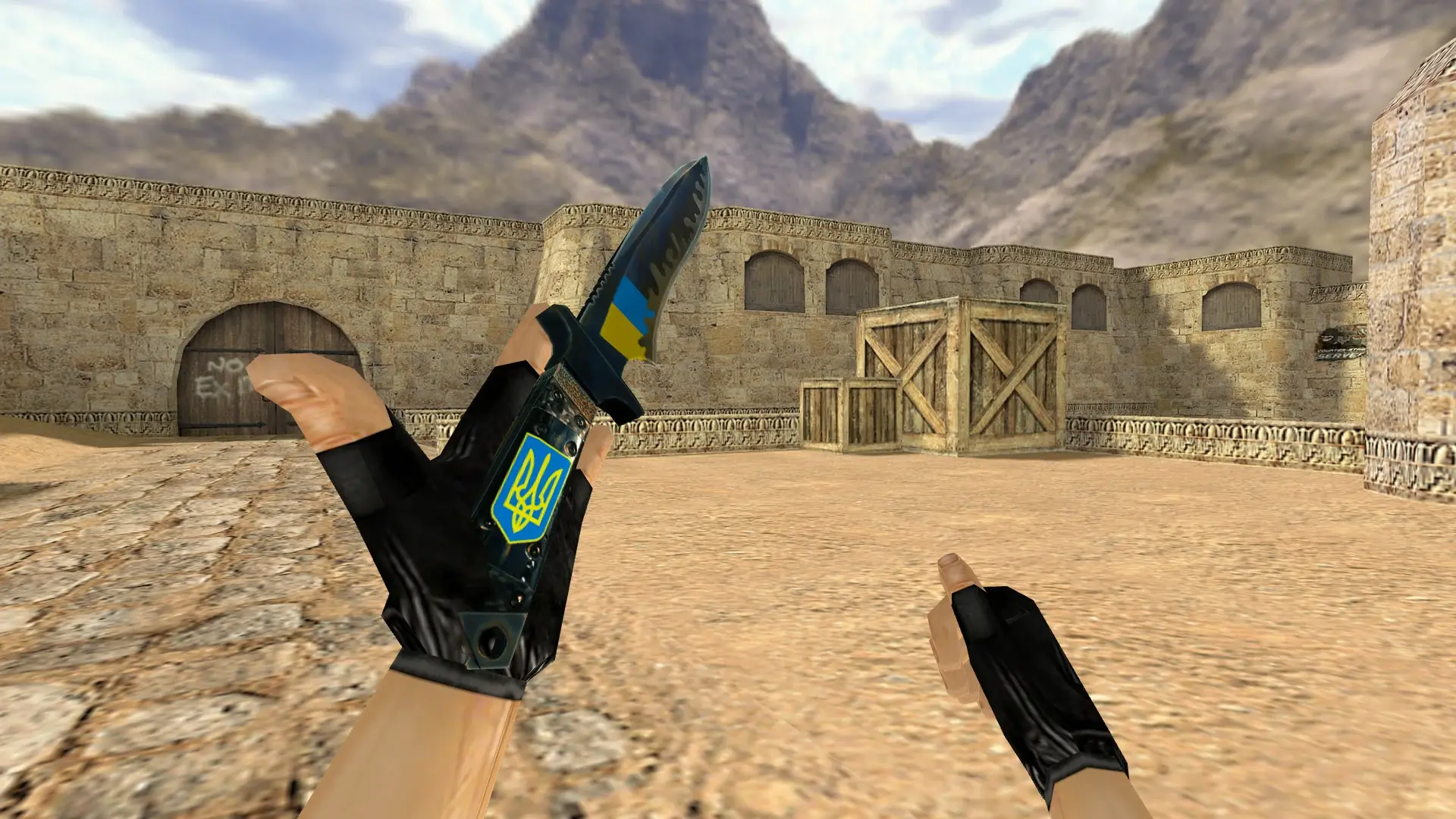 Knife: Ukrainian Patriot — de_dust2 (first person)