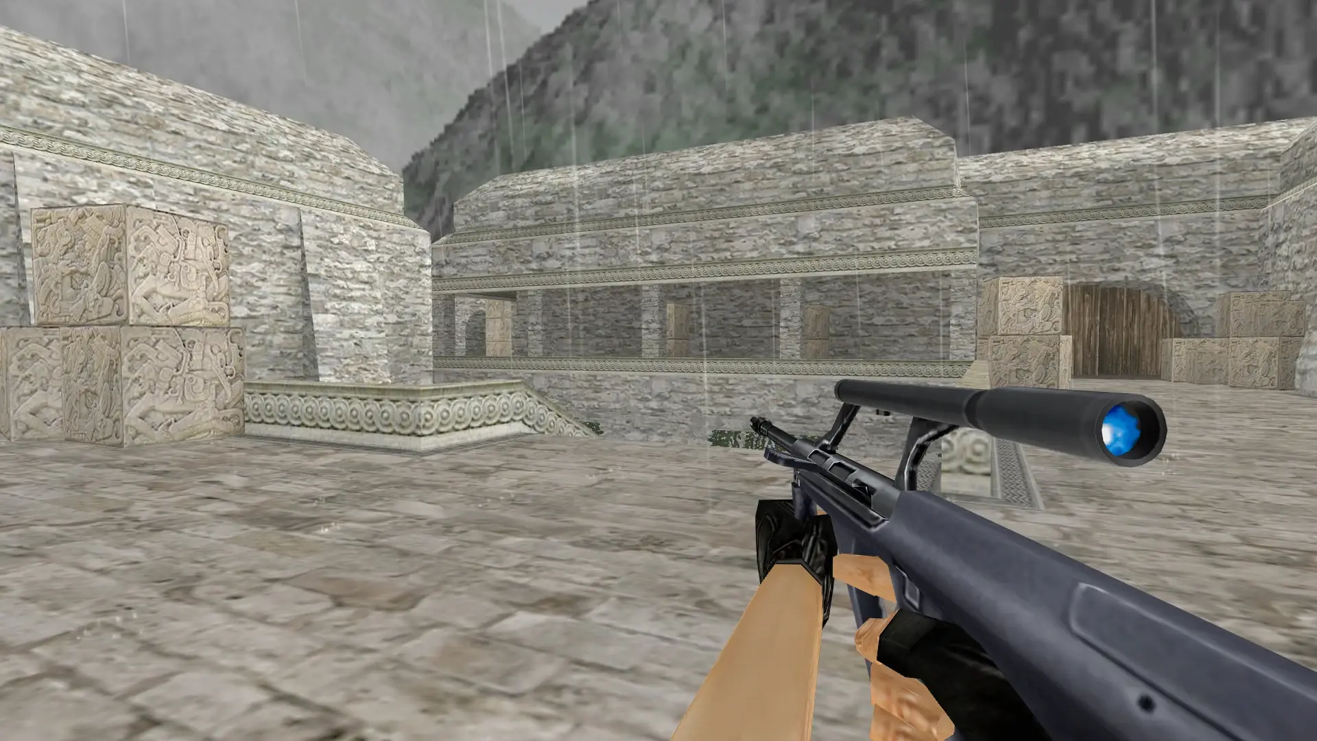 AUG — Smoothed Default Weapons — de_aztec (first person)