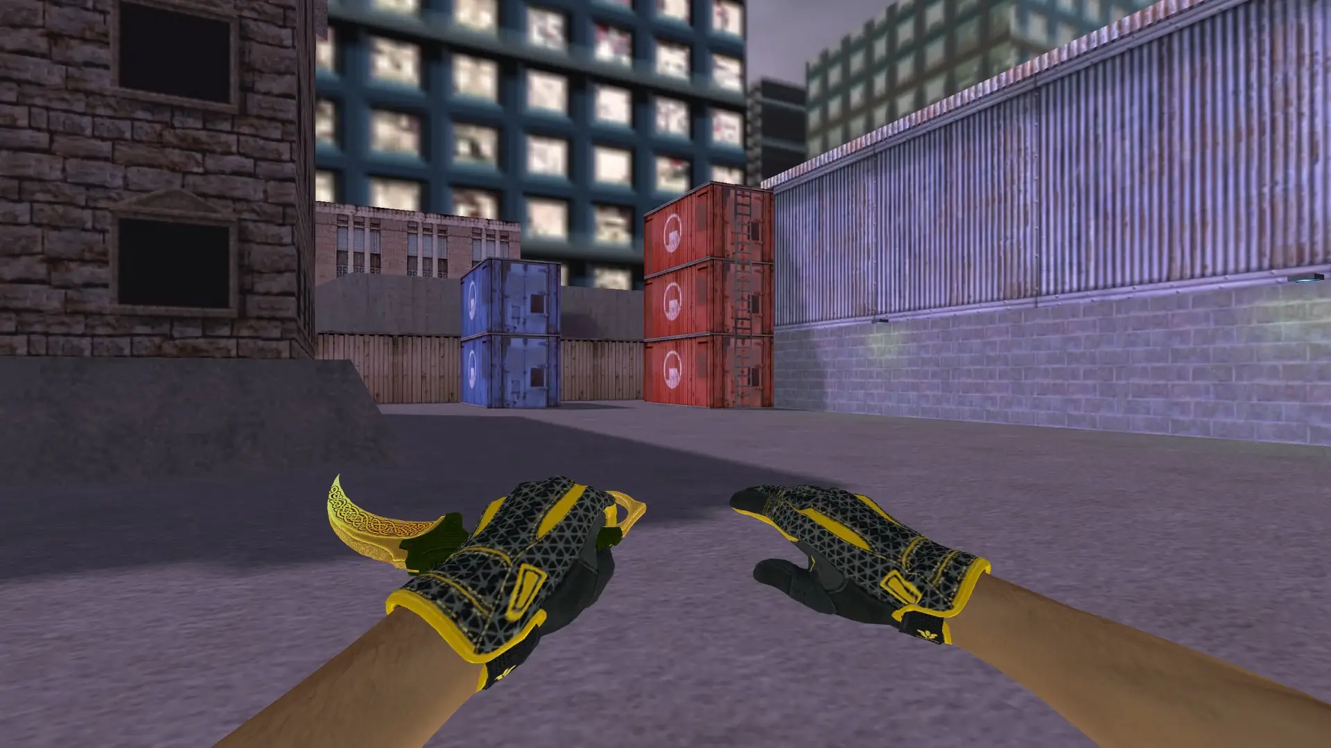 Karambit Lore — Sport Gloves Omega Pack — cs_assault (first person)