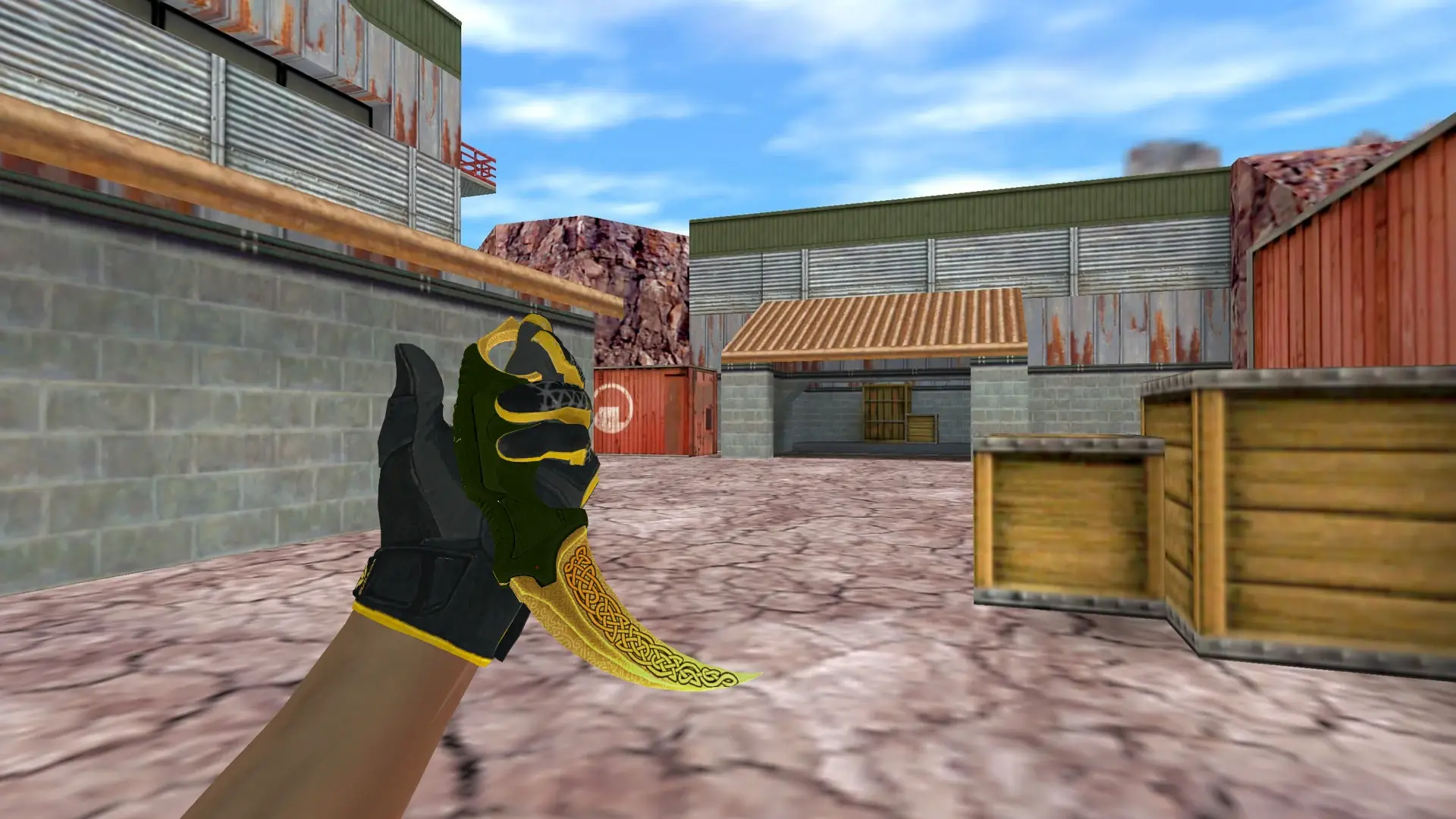 Karambit Lore — Sport Gloves Omega Pack — de_nuke (first person)