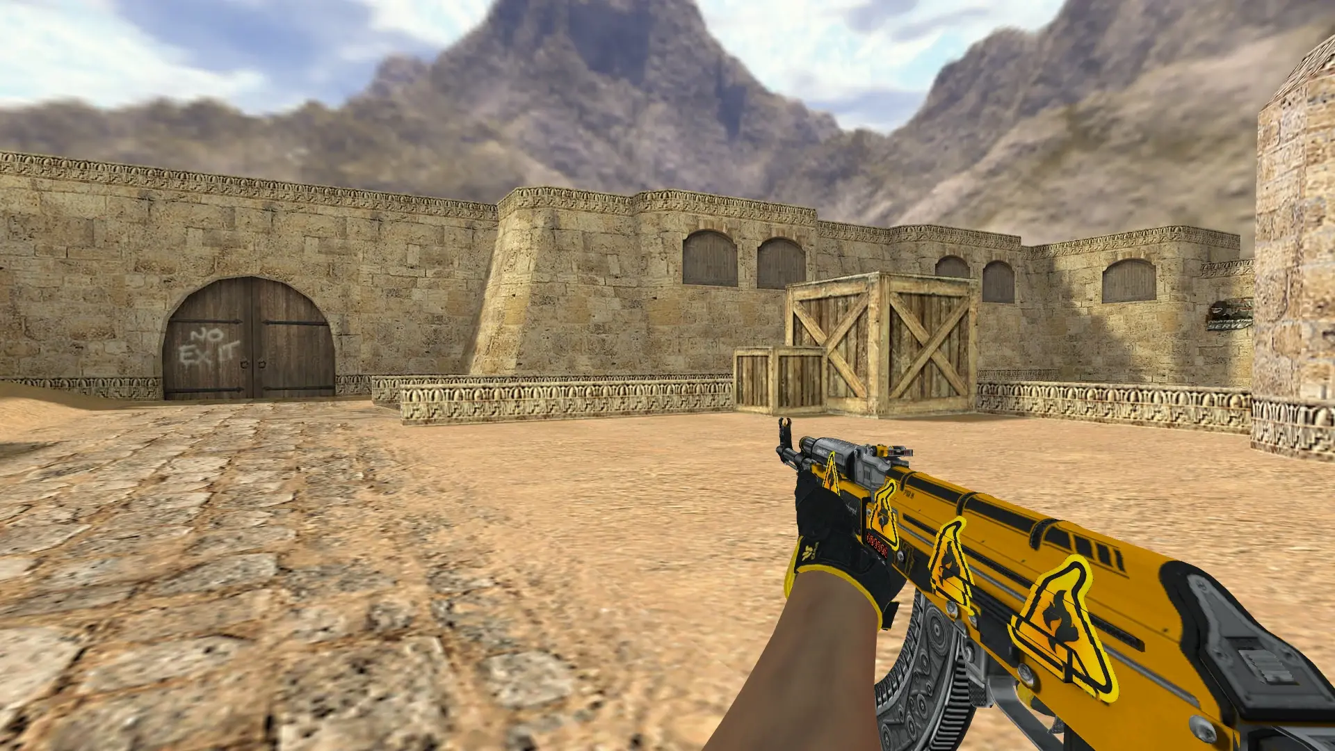AK-47 — Sport Gloves Omega Pack — de_dust2 (first person)