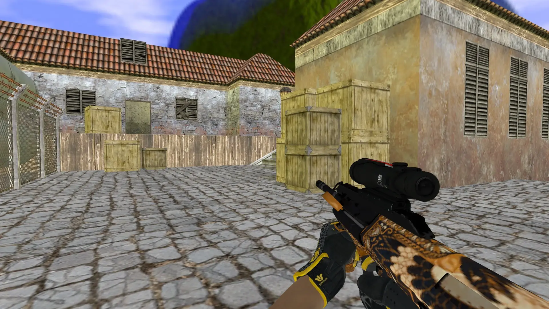 AUG — Sport Gloves Omega Pack — de_inferno (first person)