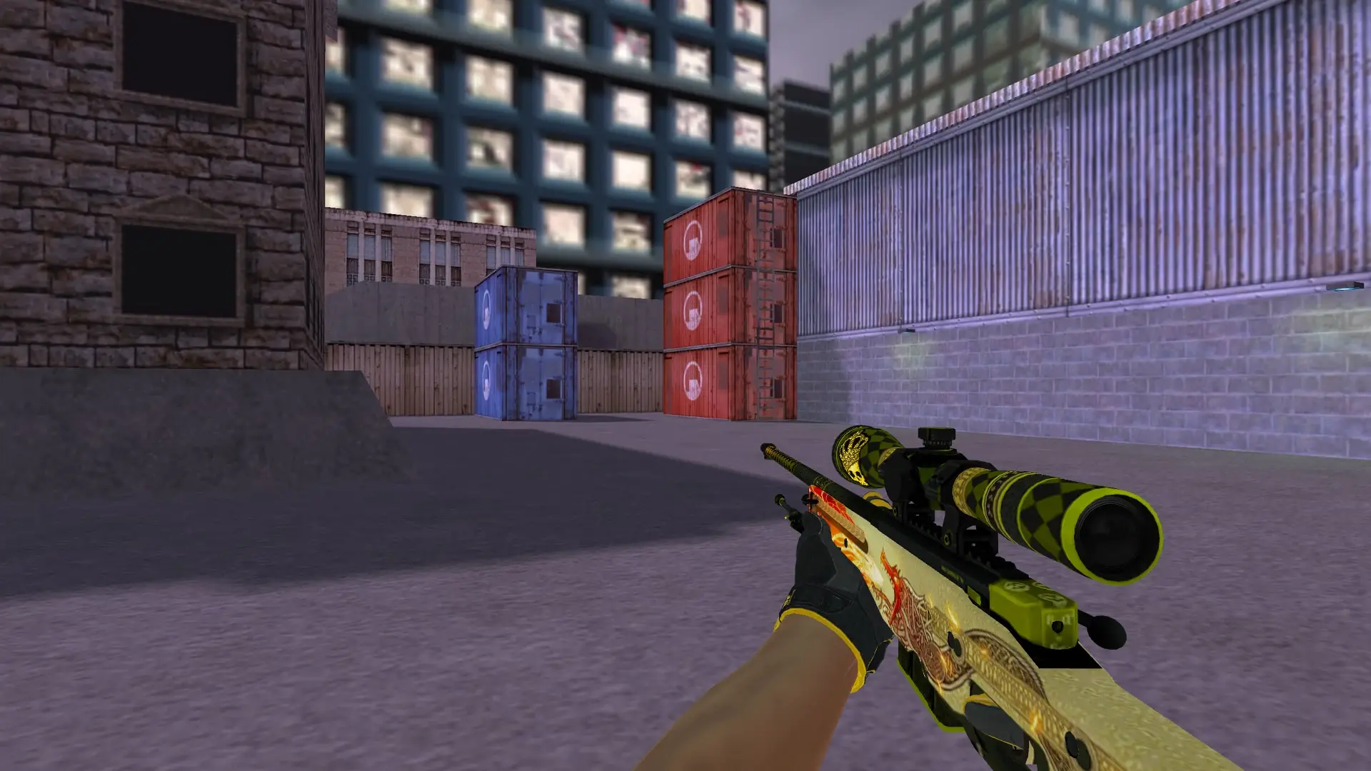 AWP — Sport Gloves Omega Pack — cs_assault (first person)
