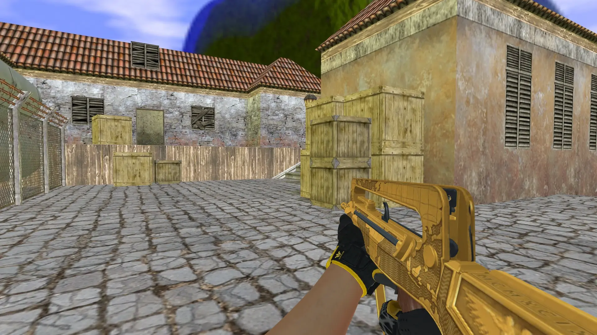 FAMAS — Sport Gloves Omega Pack — de_inferno (first person)
