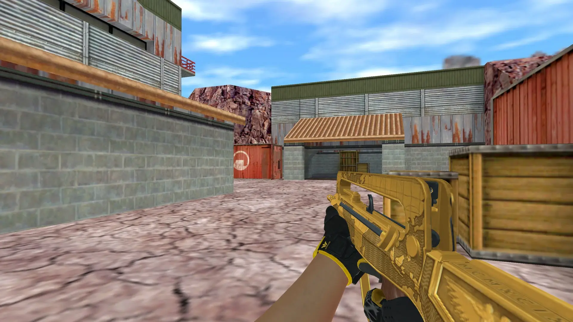 FAMAS — Sport Gloves Omega Pack — de_nuke (first person)
