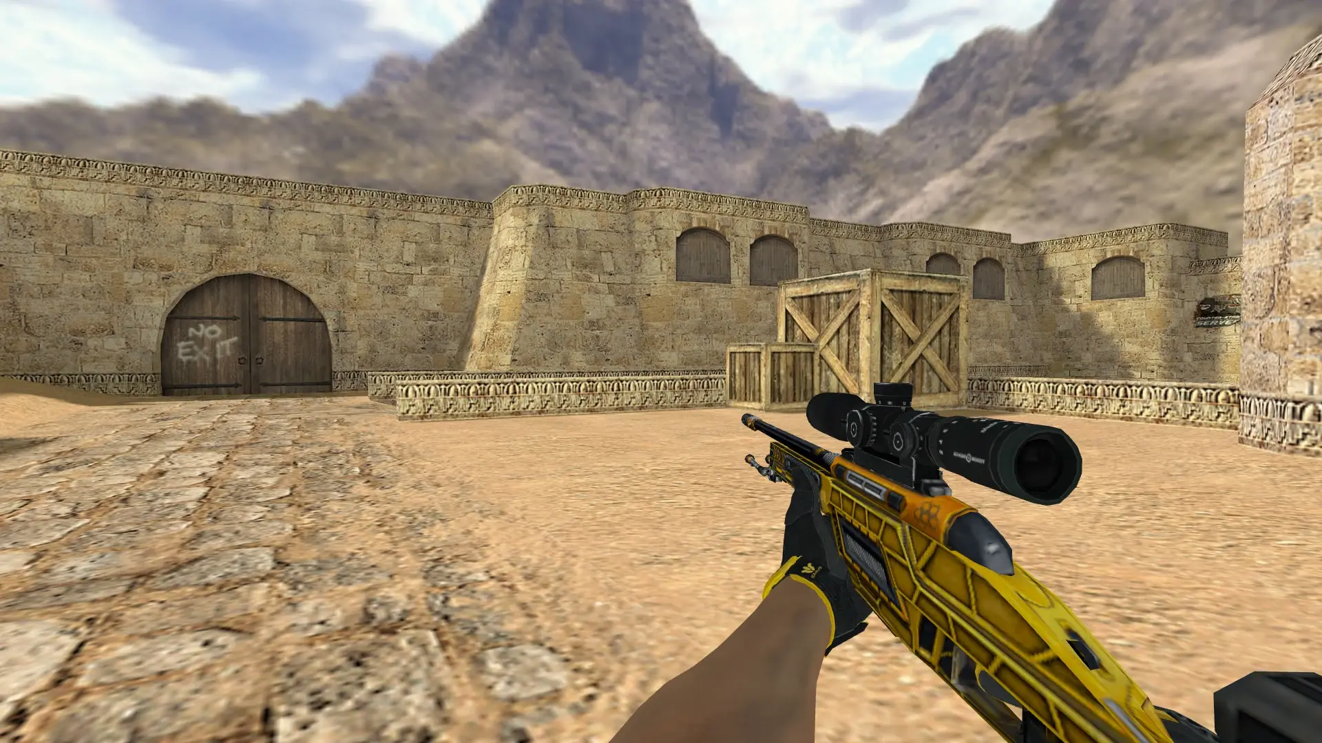 Scout — Sport Gloves Omega Pack — de_dust2 (first person)
