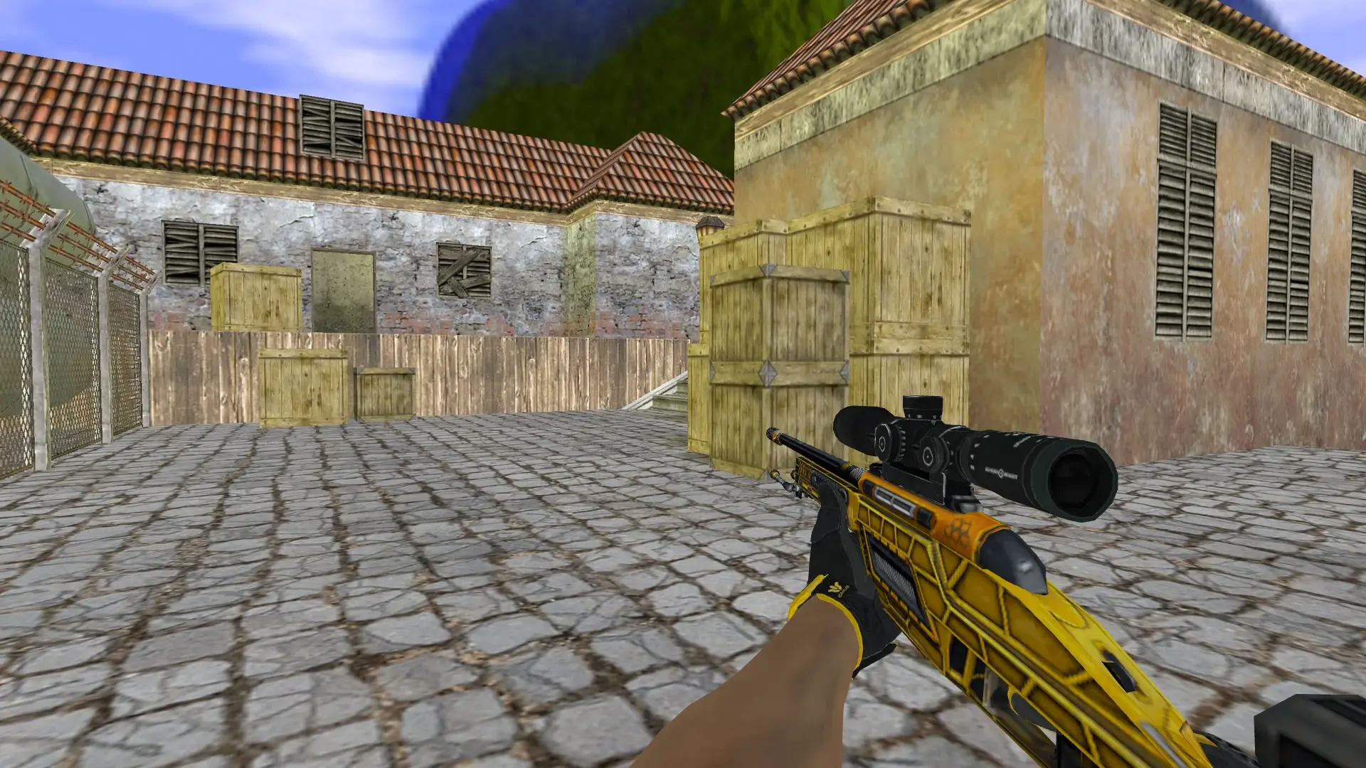 Scout — Sport Gloves Omega Pack — de_inferno (first person)