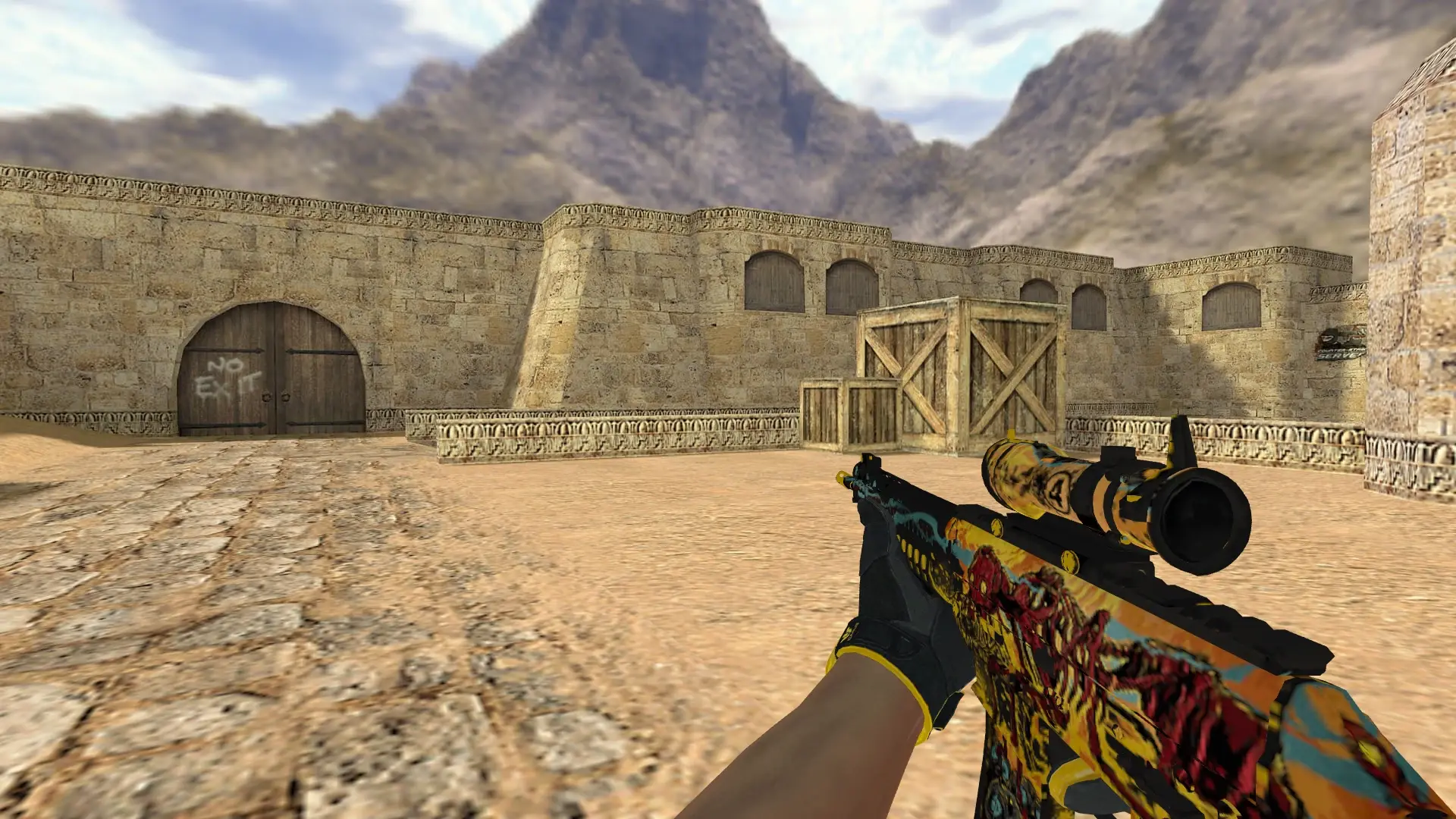 SG552 — Sport Gloves Omega Pack — de_dust2 (first person)