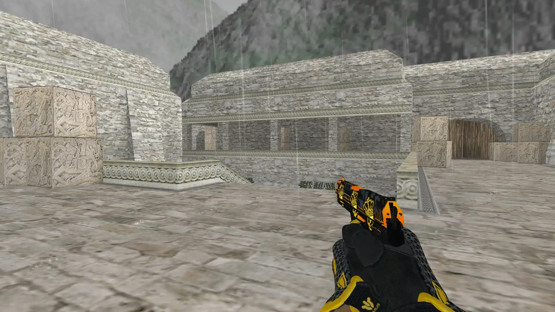 USP — Sport Gloves Omega Pack — de_aztec (first person)