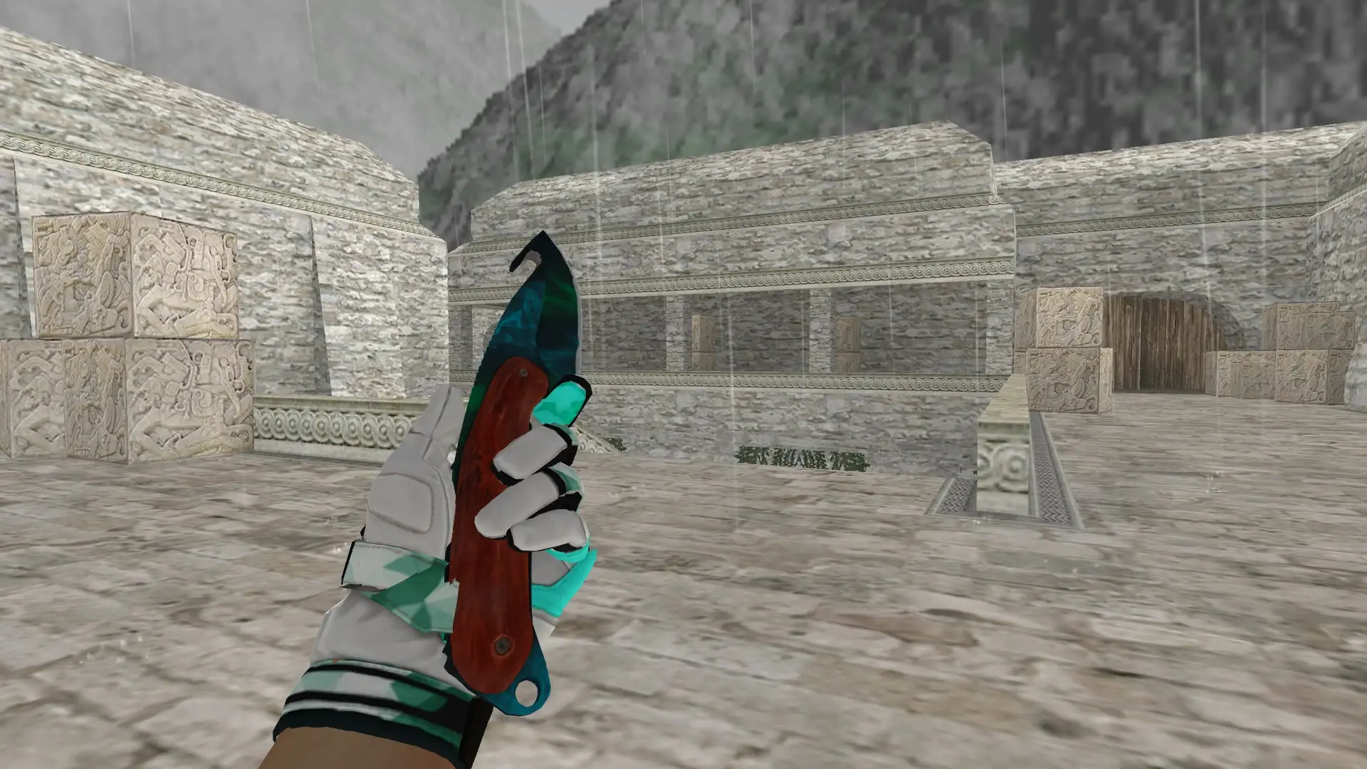Gut Gamma P4 — Moto Gloves Spearmint Pack — de_aztec (first person)