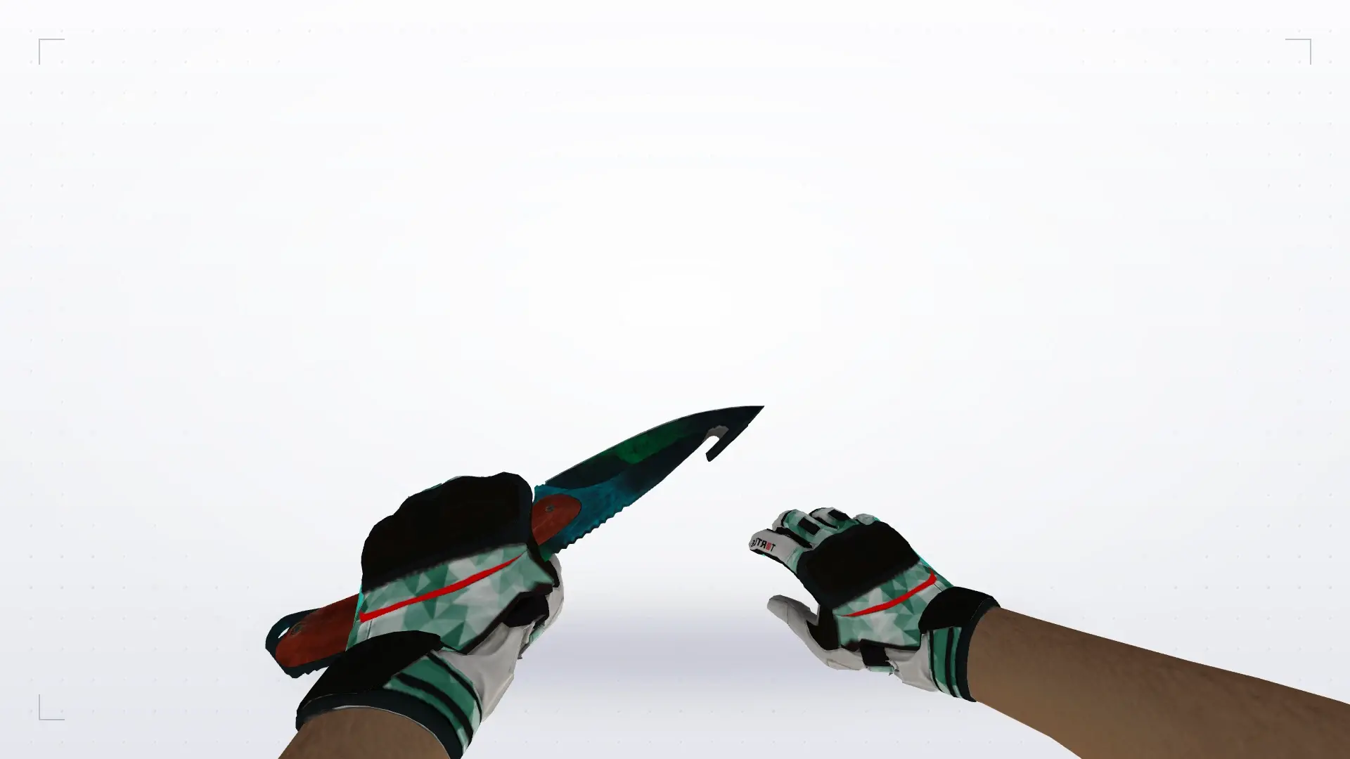 Gut Gamma P4 — Moto Gloves Spearmint Pack — first person